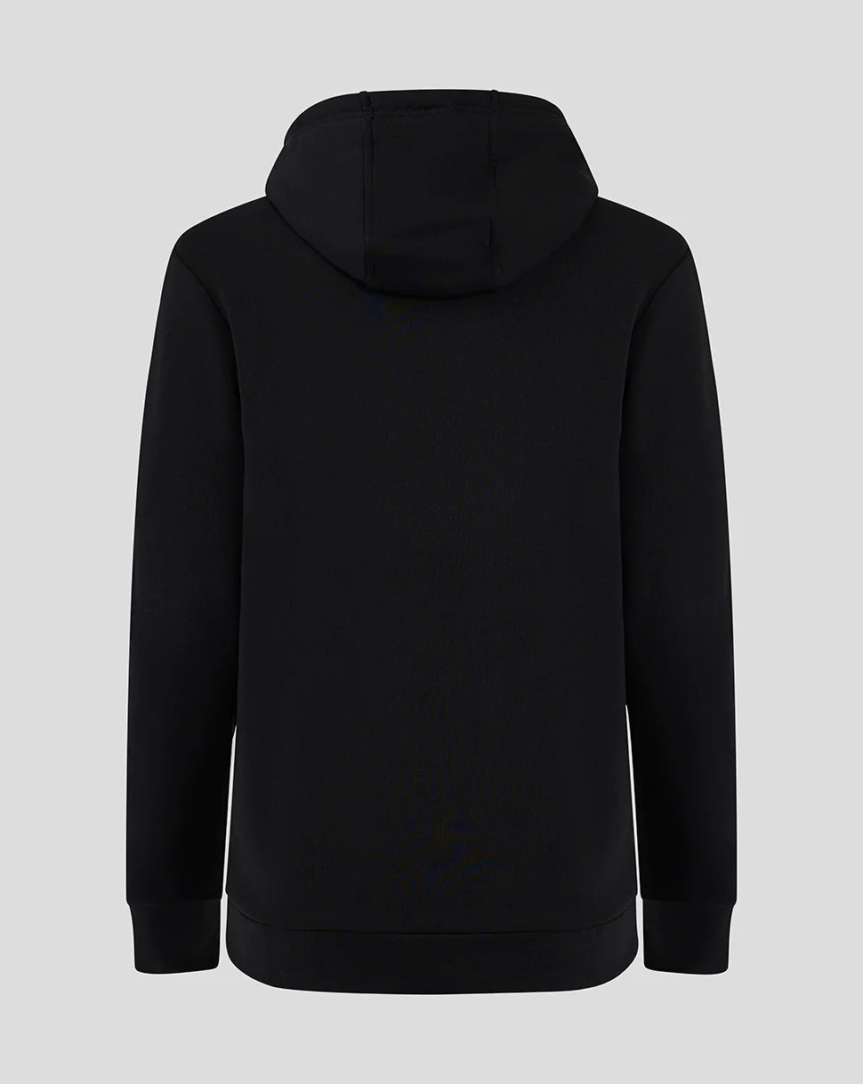 Cotton Rich Brushed Back Hoody - Black