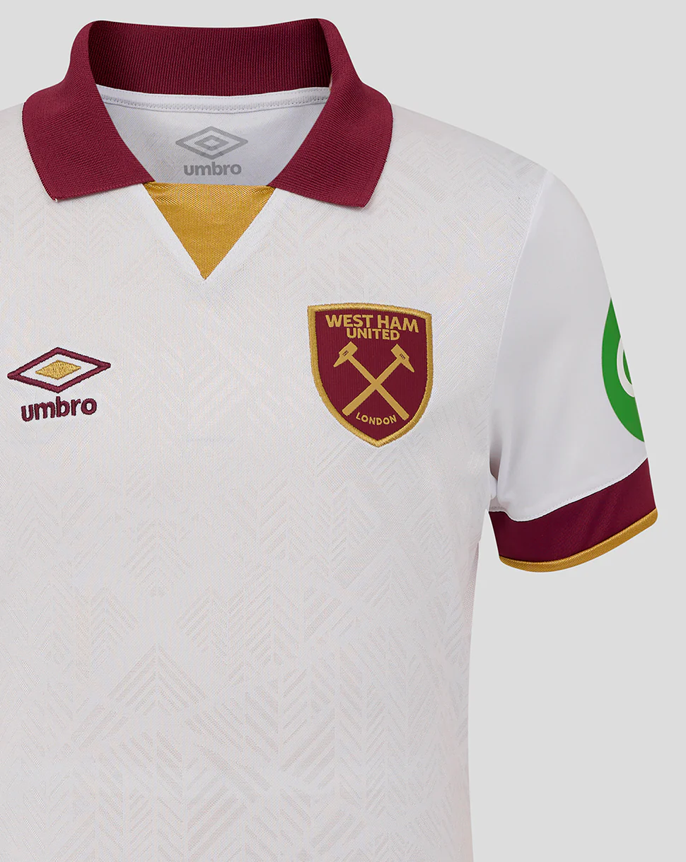 West Ham 24/25 Junior Third Jersey SS - White