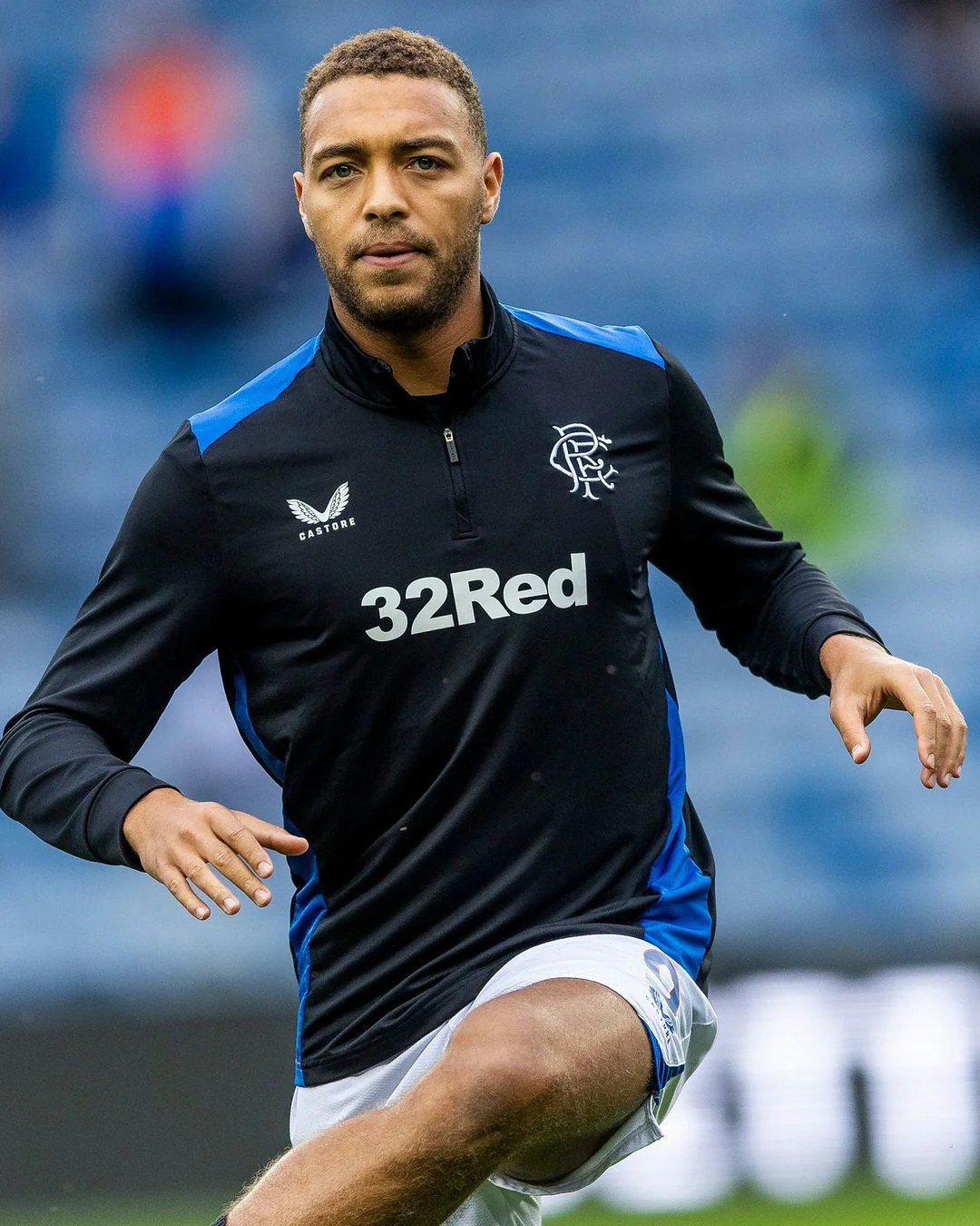 Mens 23/24 Matchday Training Fleece 1/4 Zip Midlayer - Black/Blue