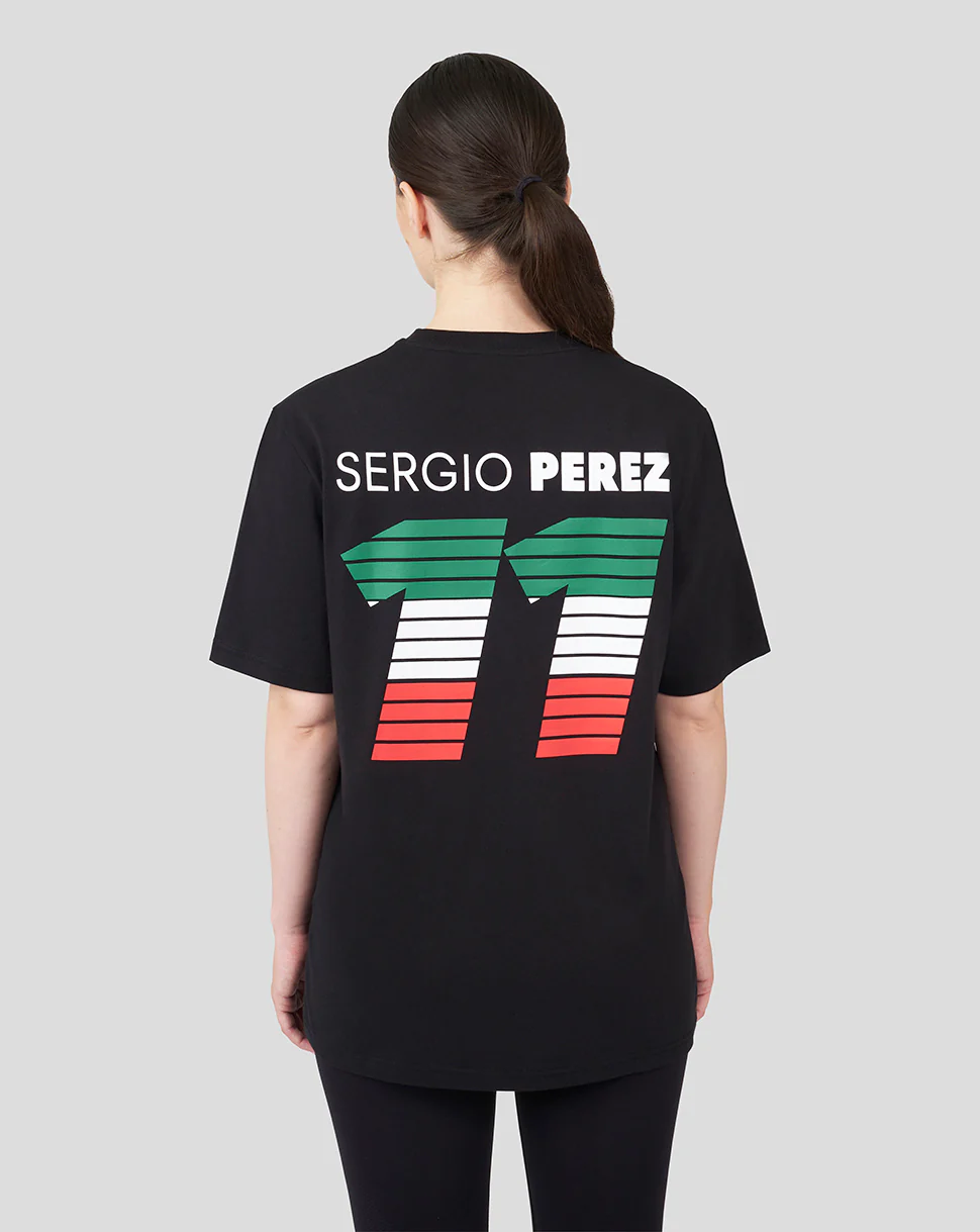 ORACLE RED BULL RACING UNISEX DRIVER SERGIO CHECO PEREZ T-SHIRT - BLACK