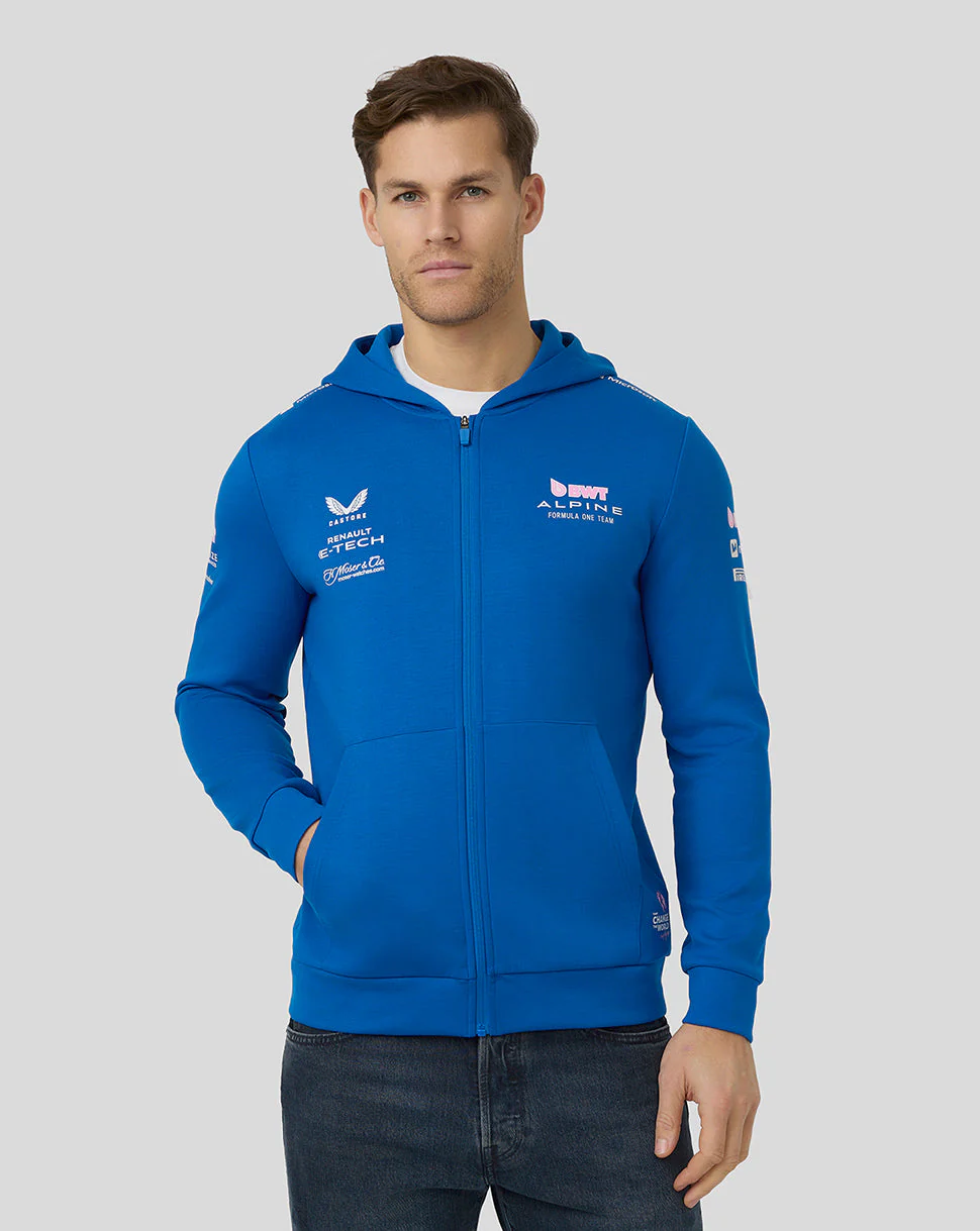 BWT Alpine Formula One Team’s Official Unisex Full Zip Hoodie - Lapis Blue