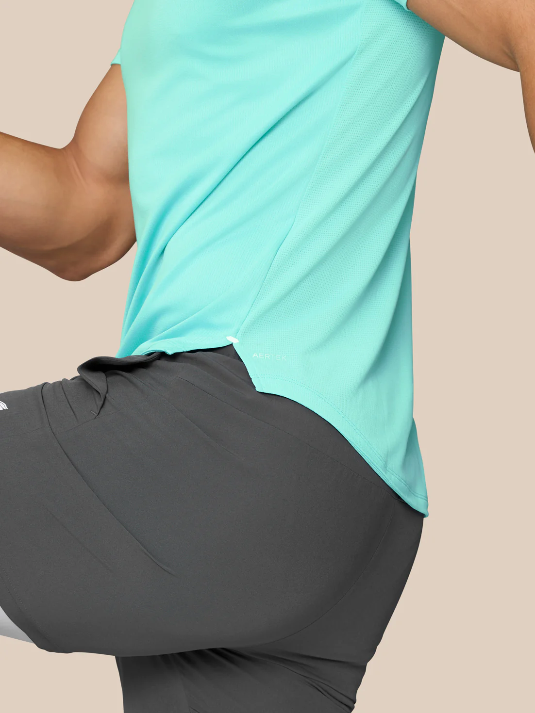 Flow Training Muscle Grip T-Shirt - Light Aqua