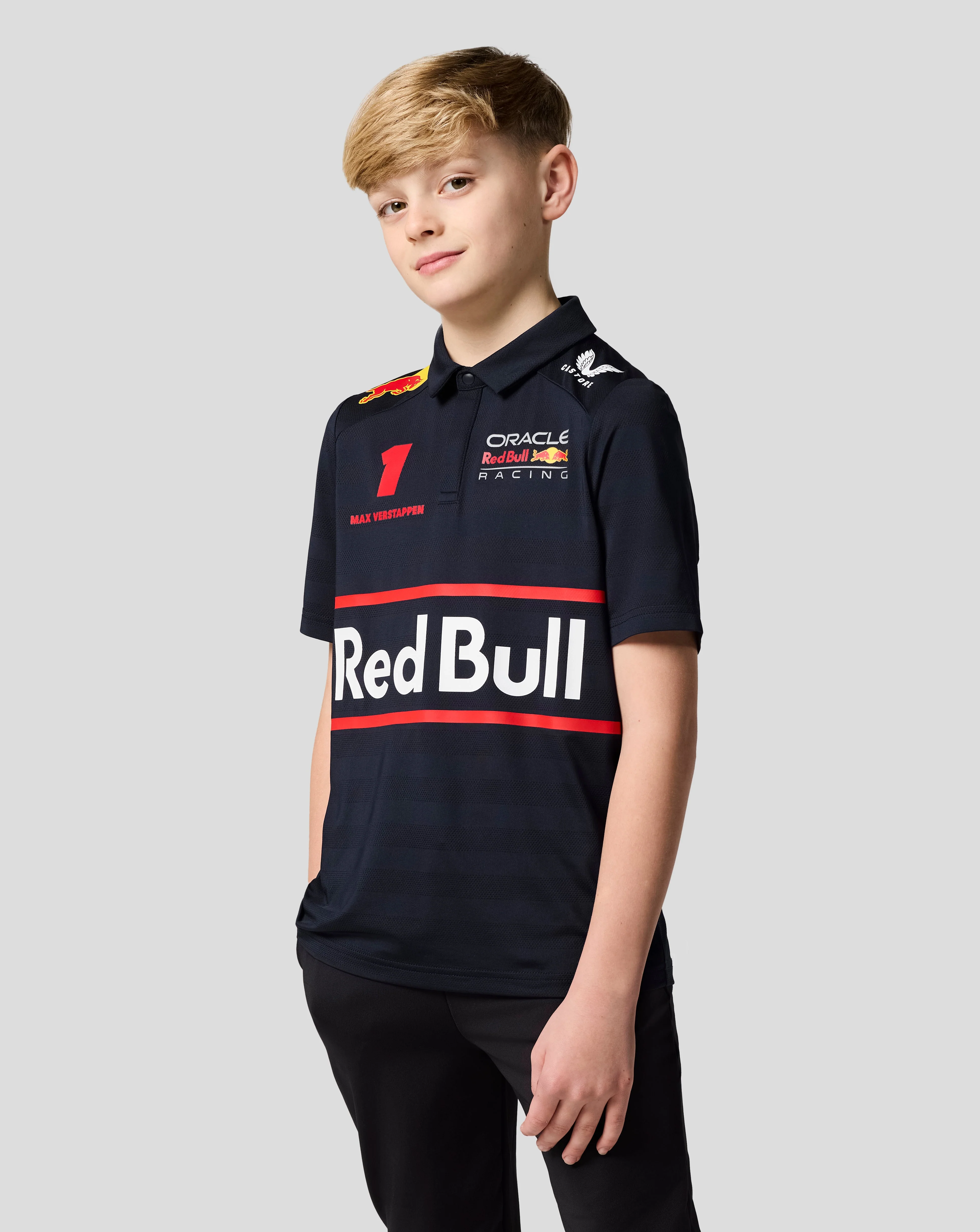 Oracle Red Bull Racing Junior Teamline Max Verstappen Short Sleeve Polo Shirt - Night Sky