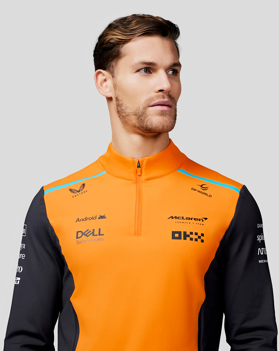McLaren Mens Official Teamwear Quarter Zip Top Formula 1