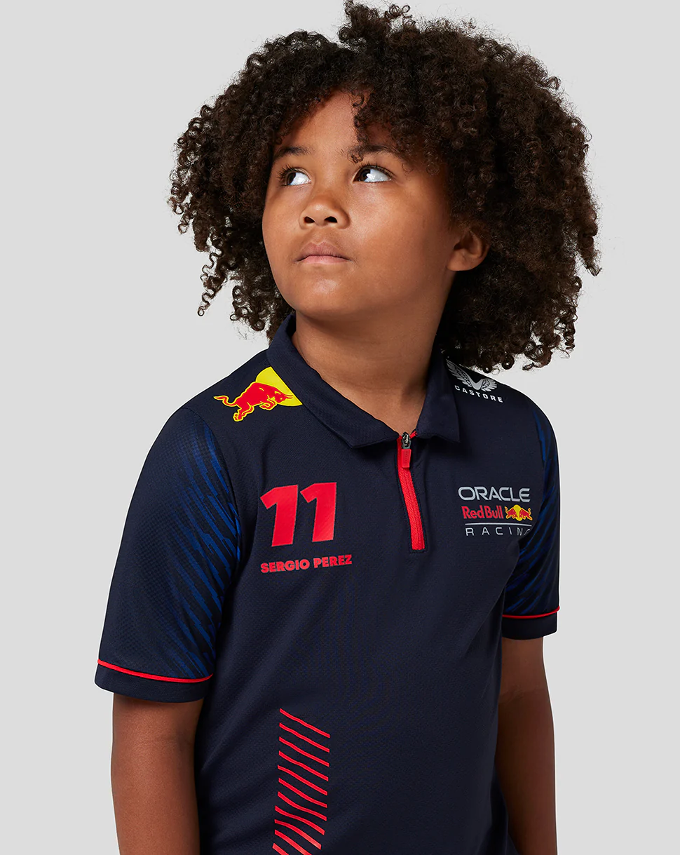 ORACLE RED BULL RACING JUNIOR SS POLO SHIRT DRIVER SERGIO CHECO PEREZ - NIGHT SKY