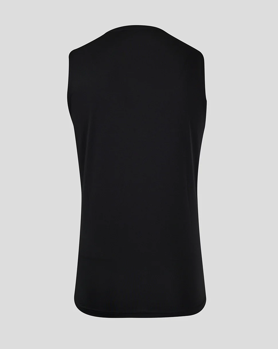 GEOMETRIC PRINTED MENS SINGLET - BLACK / PHANTOM