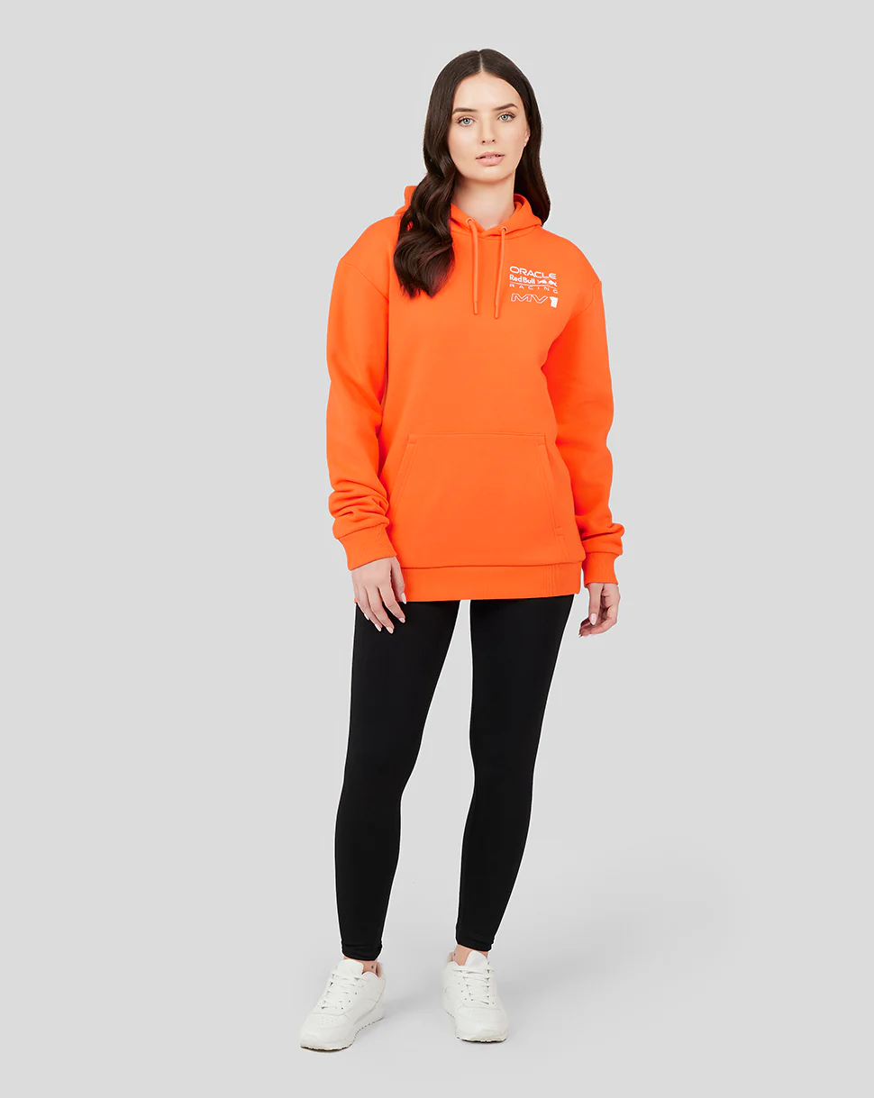ORACLE RED BULL RACING UNISEX DRIVER MAX VERSTAPPEN HOODIE - EXOTIC ORANGE
