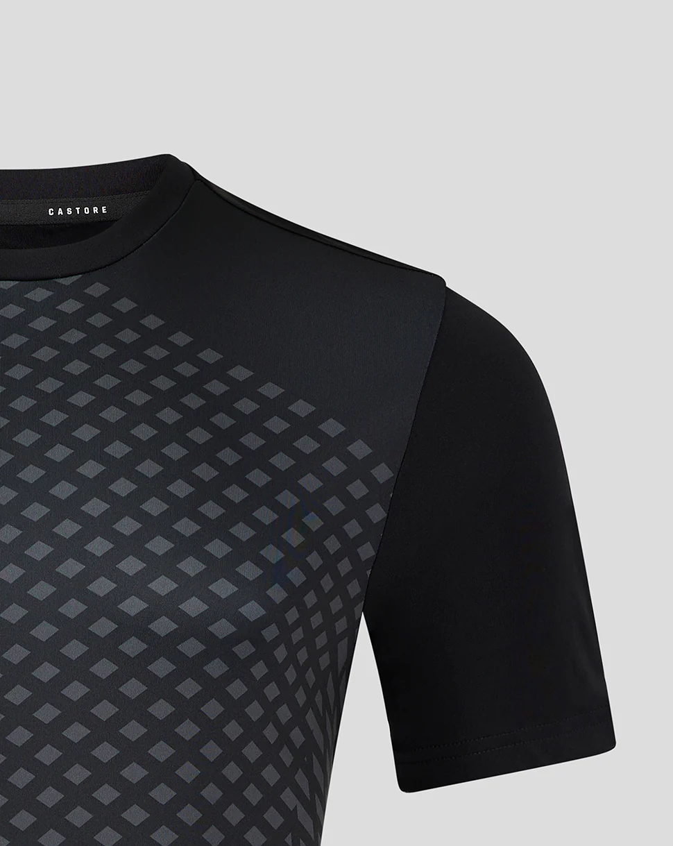 SS GEOMETRIC PRINTED TRAINING TEE 3 - CAVIAR/PHANTOM