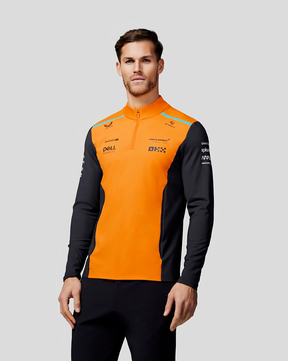McLaren Mens Official Teamwear Quarter Zip Top Formula 1