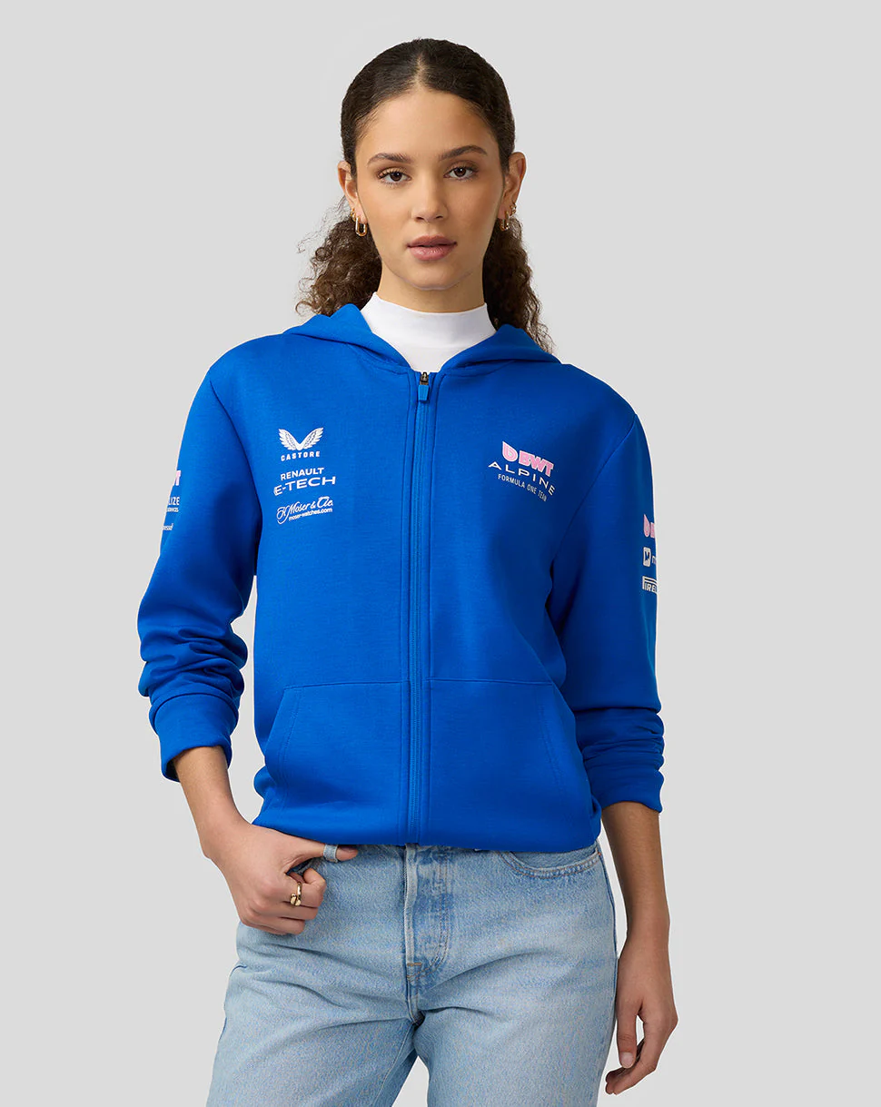 BWT Alpine Formula One Team’s Official Unisex Full Zip Hoodie - Lapis Blue