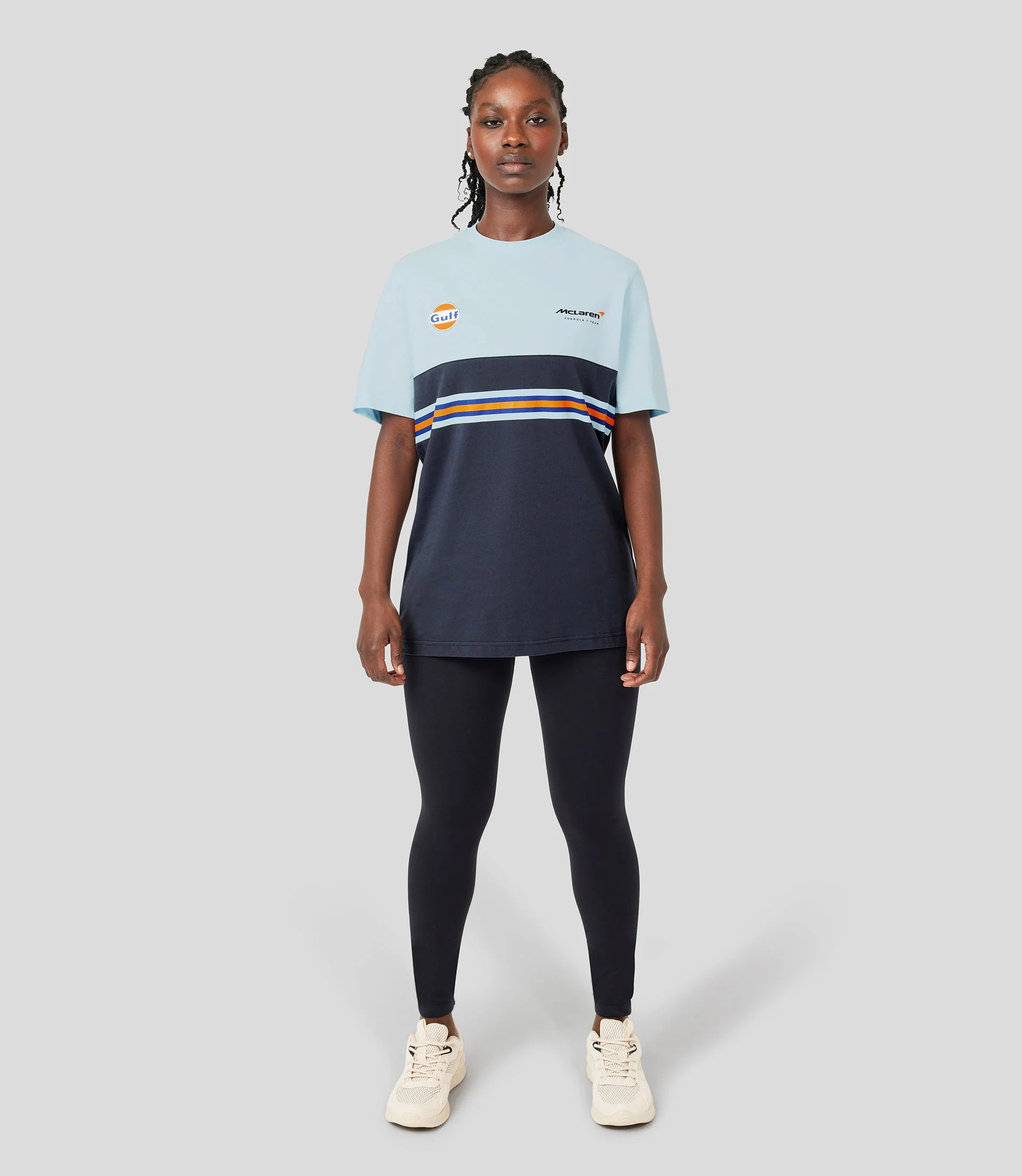 Blue McLaren Gulf Core Printed Stripe T-Shirt