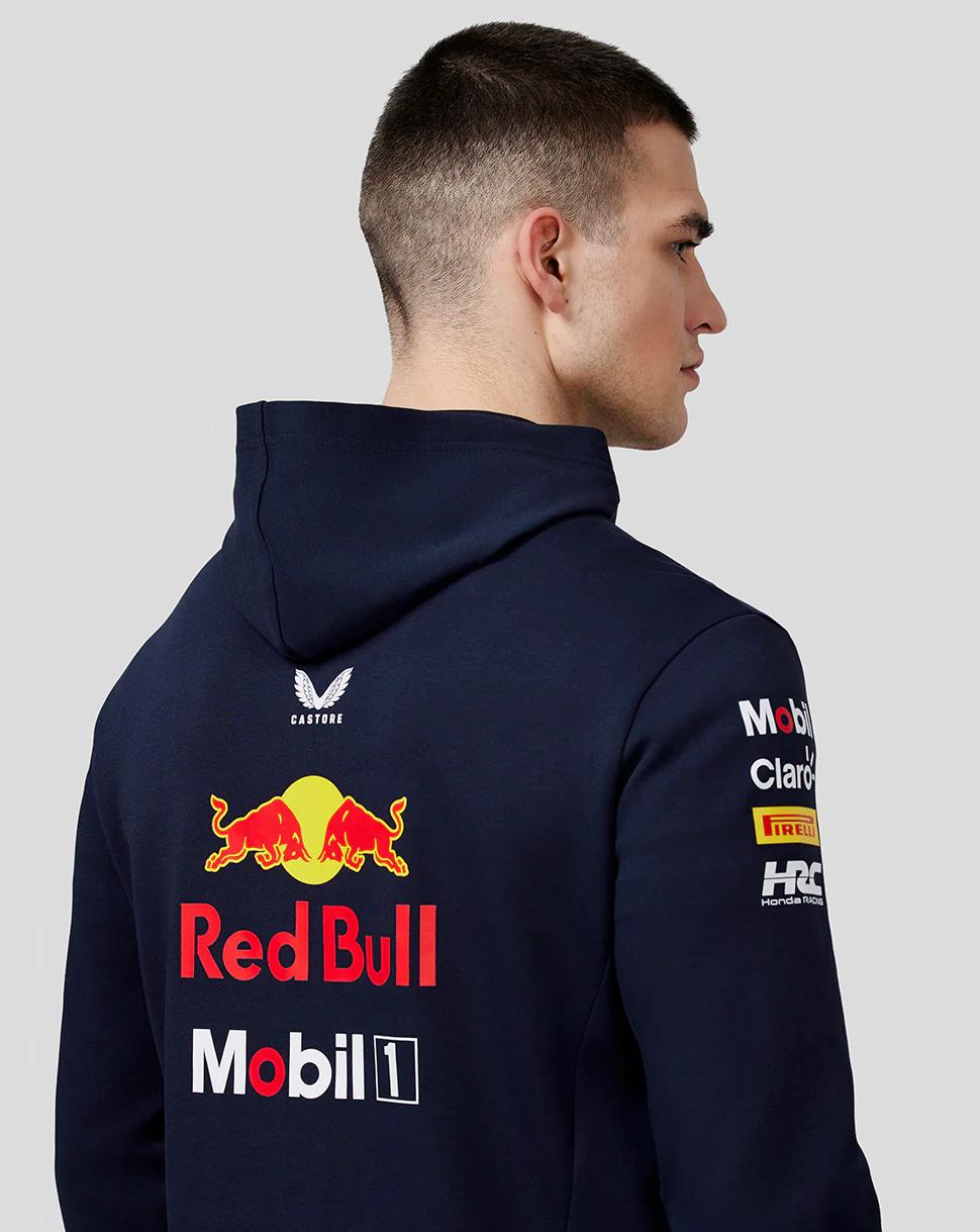 Oracle Red Bull Racing Men's Official Teamline Full Zip Hoodie - Night Sky