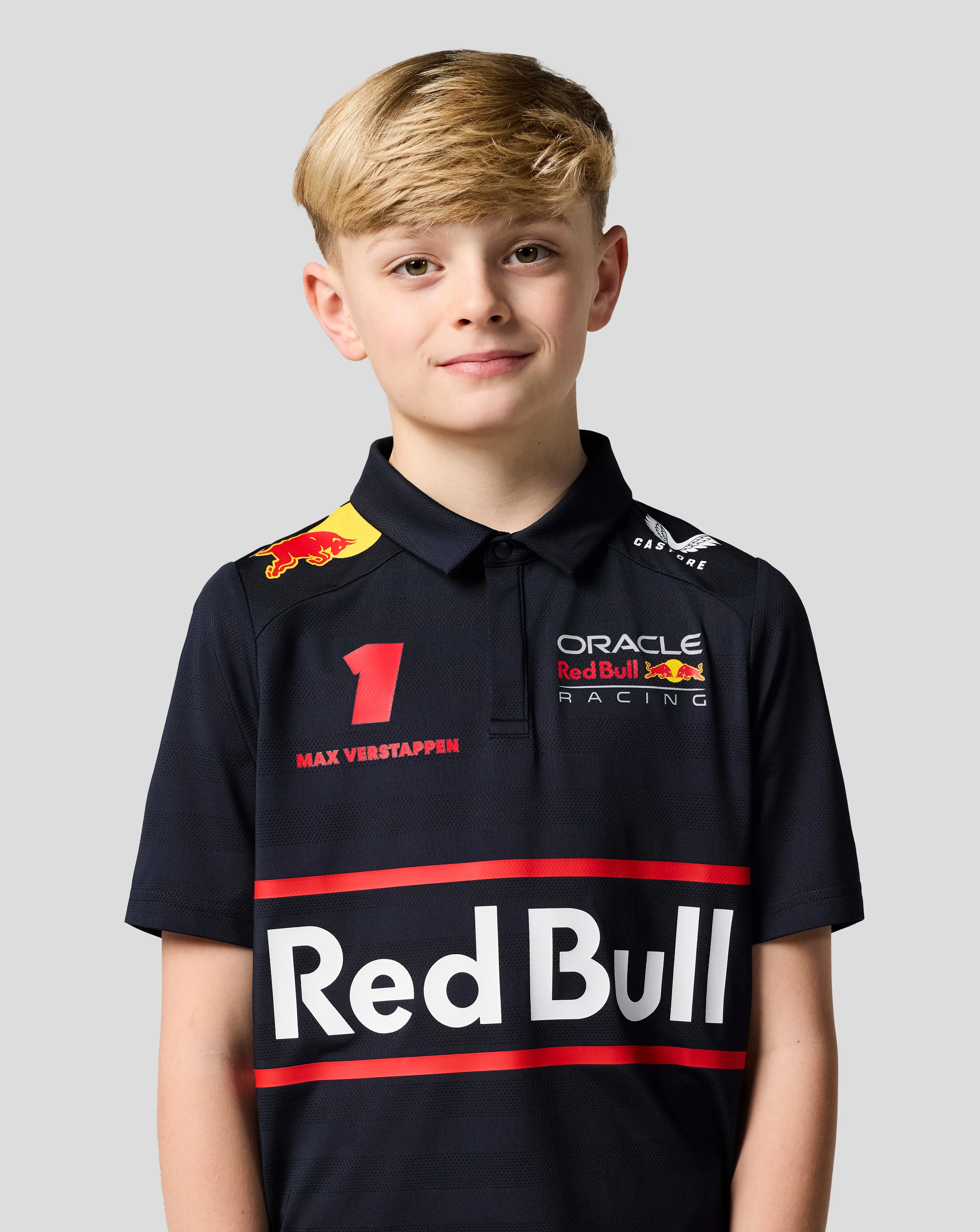 Oracle Red Bull Racing Junior Teamline Max Verstappen Short Sleeve Polo Shirt - Night Sky