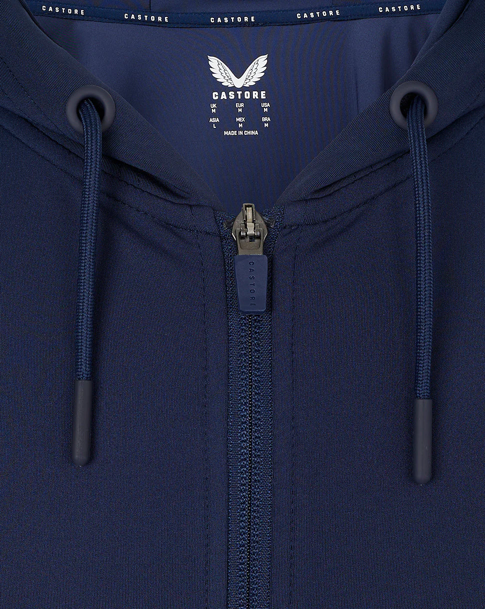 Unisex Honda HRC Zip Up Hoodie - Black Iris