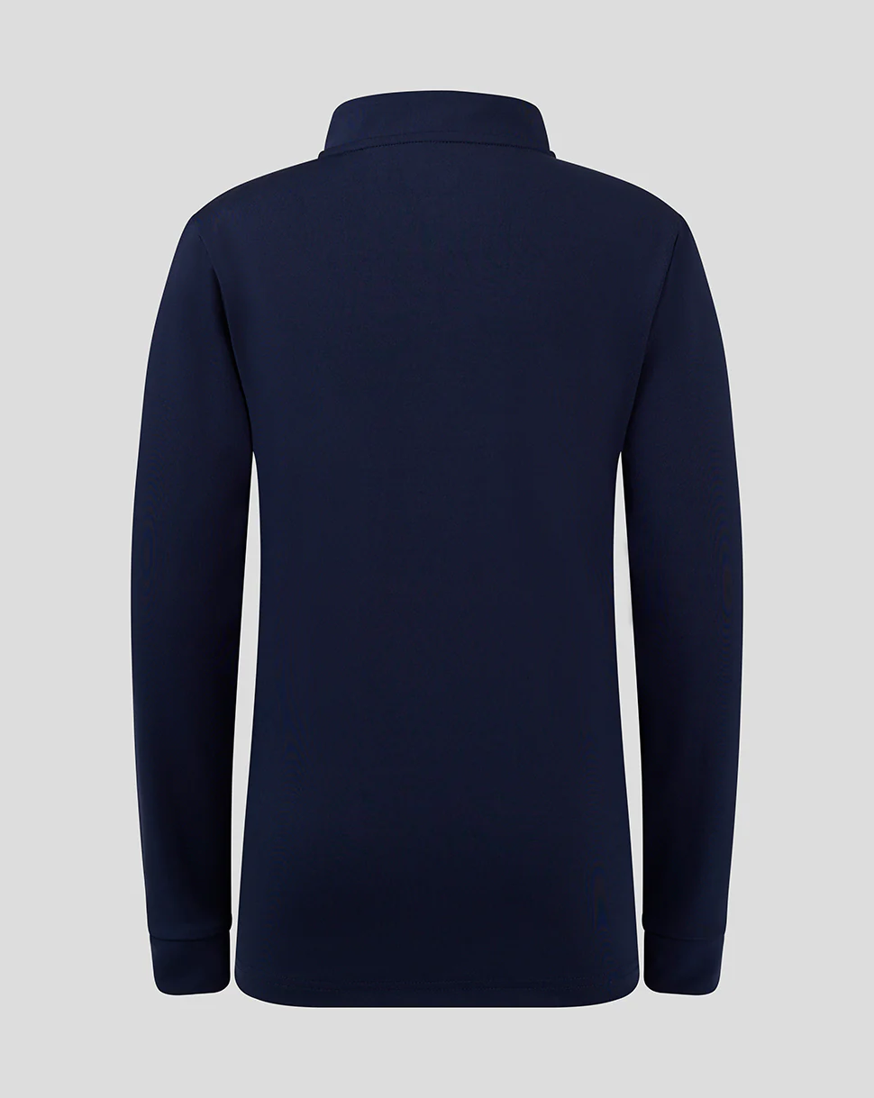 BOMBER NECK 1/4 ZIP - PEACOAT