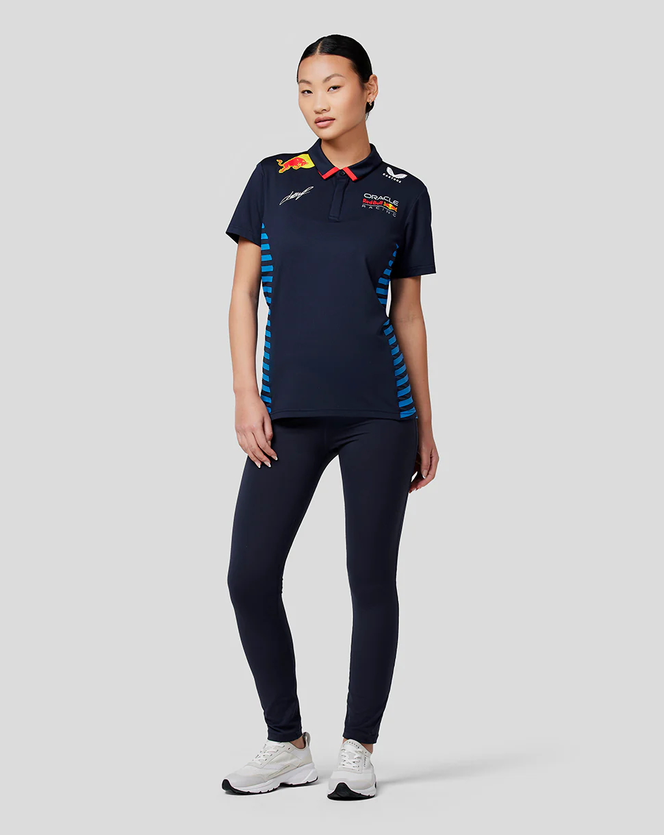 Oracle Red Bull Racing Women's Official Teamline Sergio Checo Perez Short Sleeve Polo Shirt - Night Sky