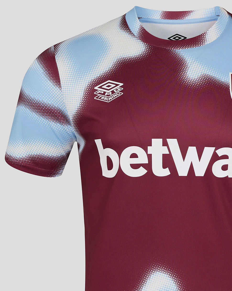 West Ham 24/25 Men's Warm Up Jersey - Burgundy