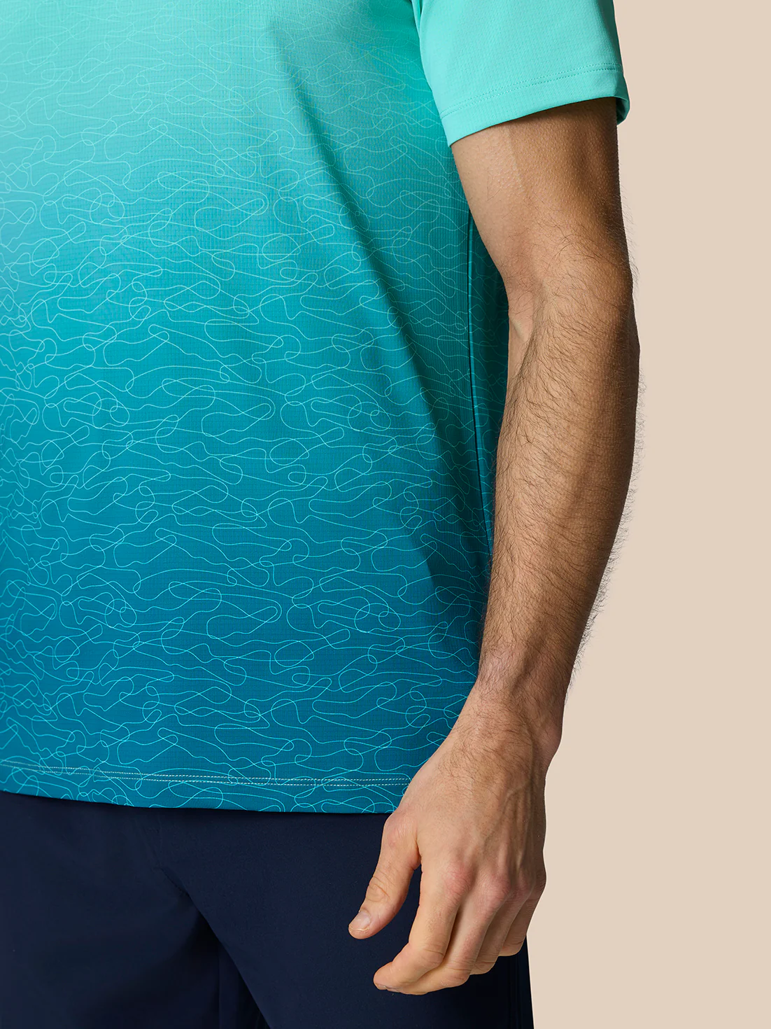 Club Graphic Polo - Light Aqua