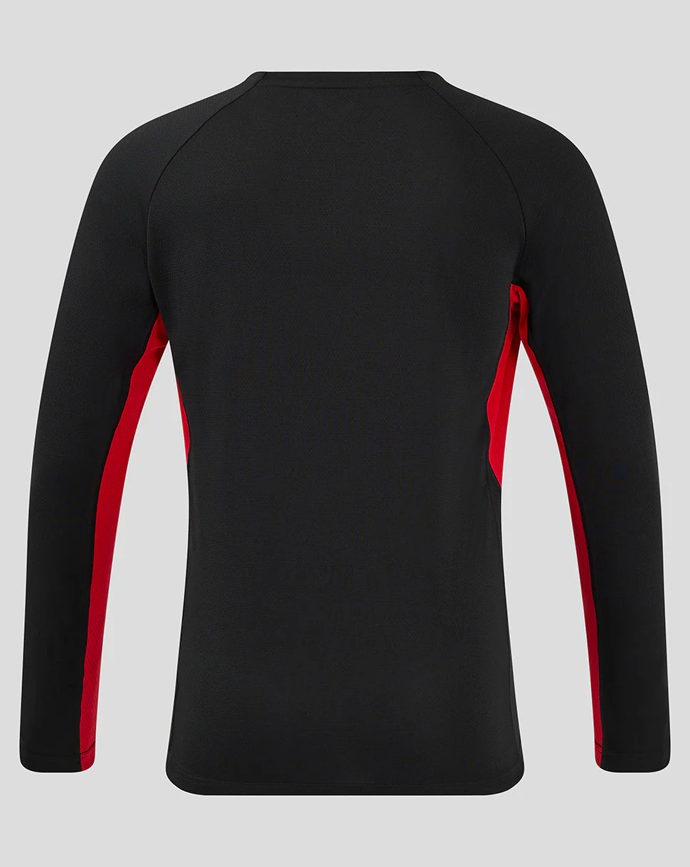 Saracens Men's 24/25 Matchday Long Sleeve Tee - Black/Red