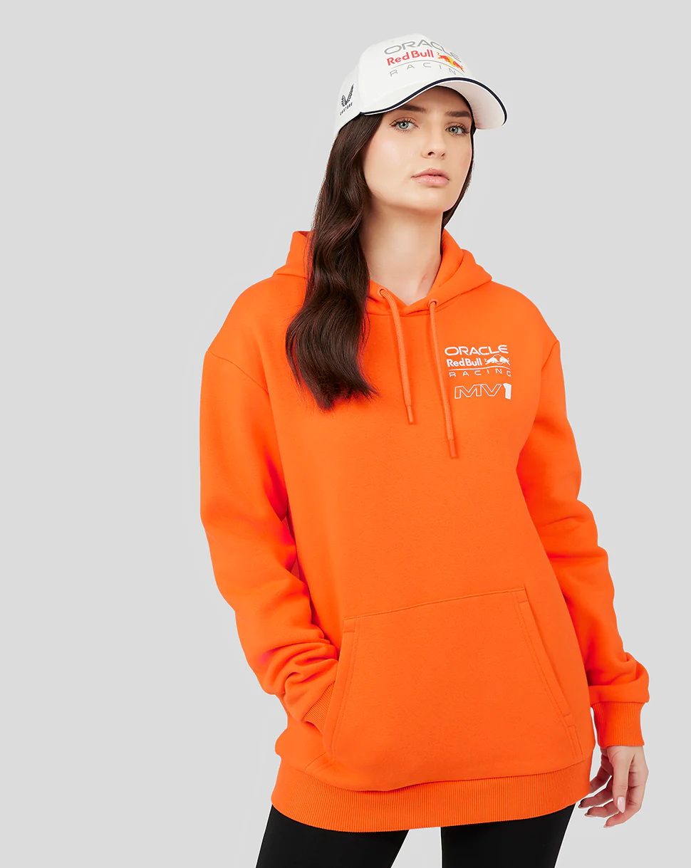 ORACLE RED BULL RACING UNISEX DRIVER MAX VERSTAPPEN HOODIE - EXOTIC ORANGE