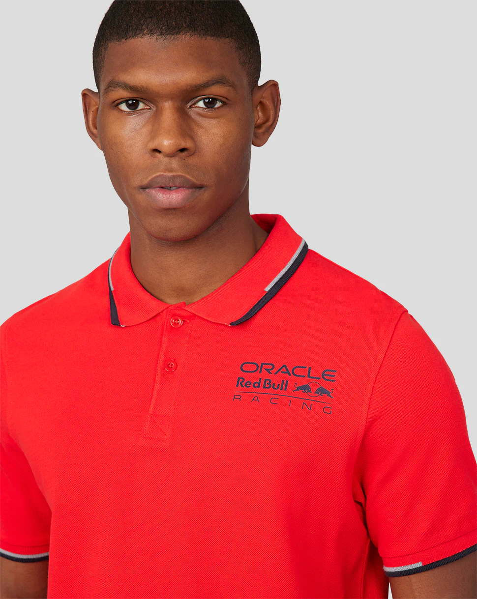 Oracle Red Bull Racing Unisex Core Polo - Flame Scarlet