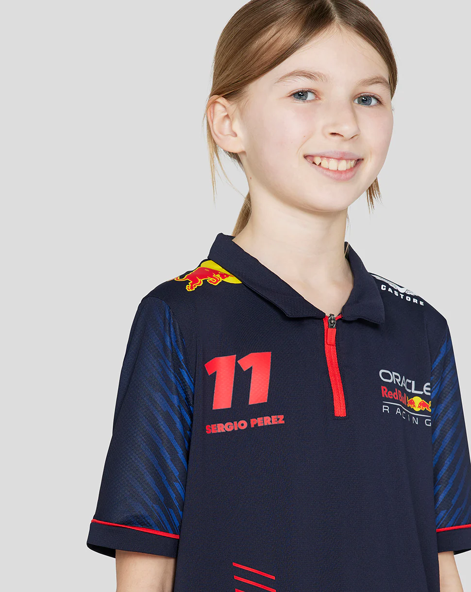 ORACLE RED BULL RACING JUNIOR SS POLO SHIRT DRIVER SERGIO CHECO PEREZ - NIGHT SKY