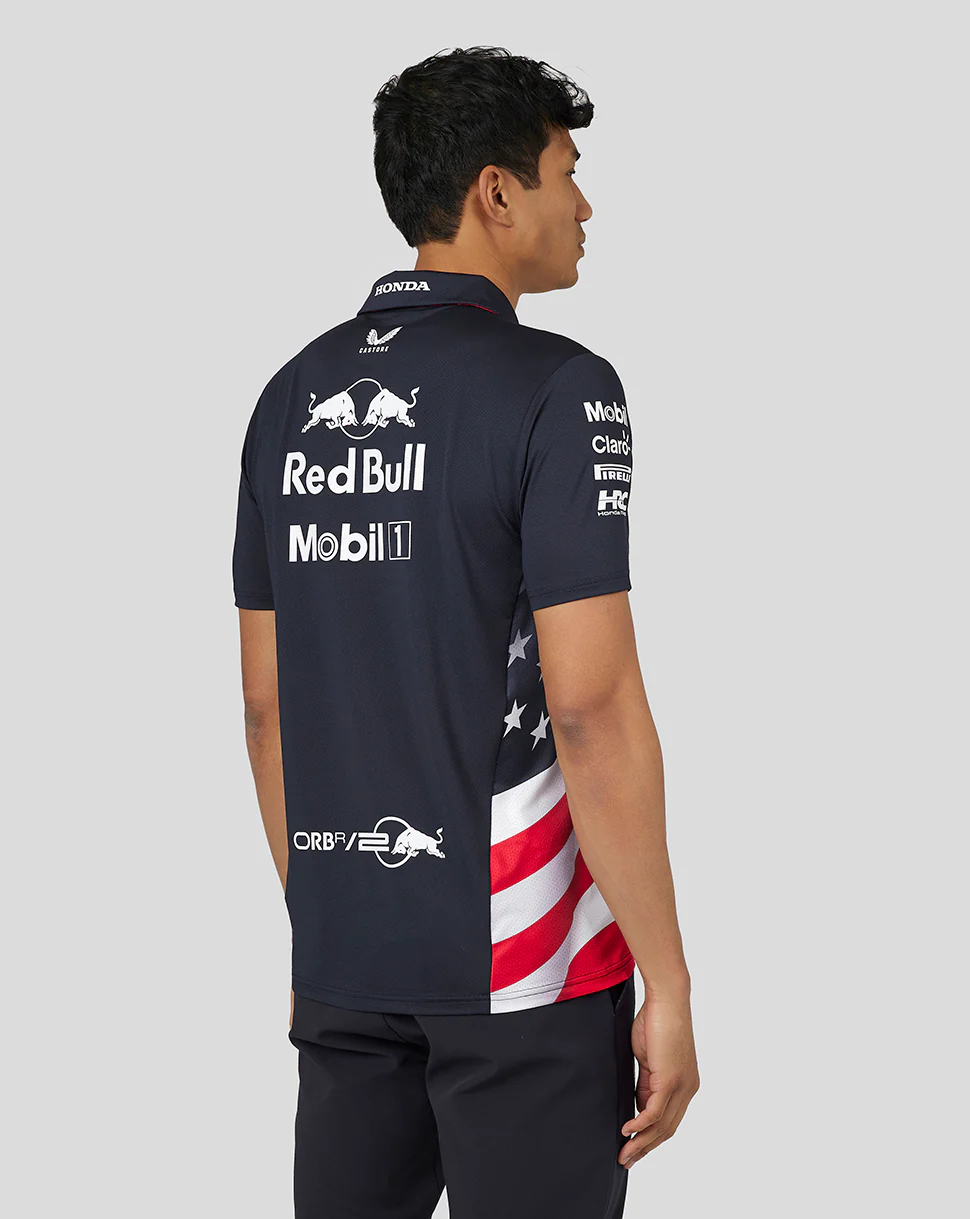 Oracle Red Bull Racing Men's Official Teamline America Race Team Polo - Night Sky
