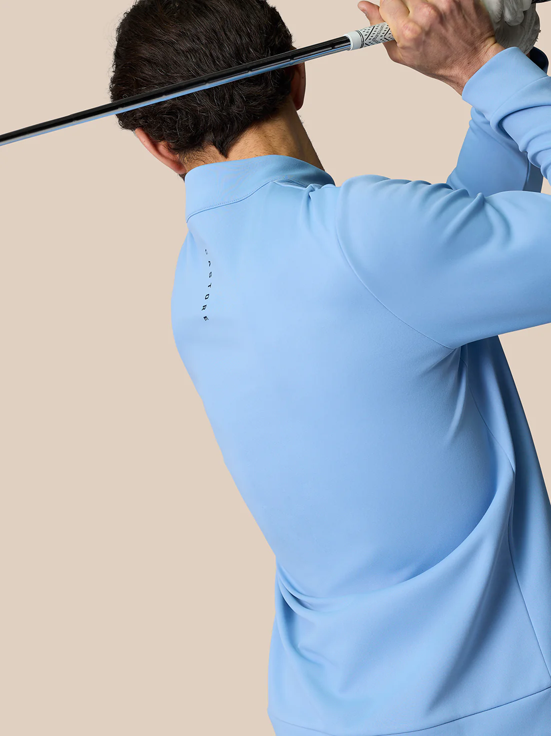 Golf Club Classic 1/4 Zip Top  - Sky Blue