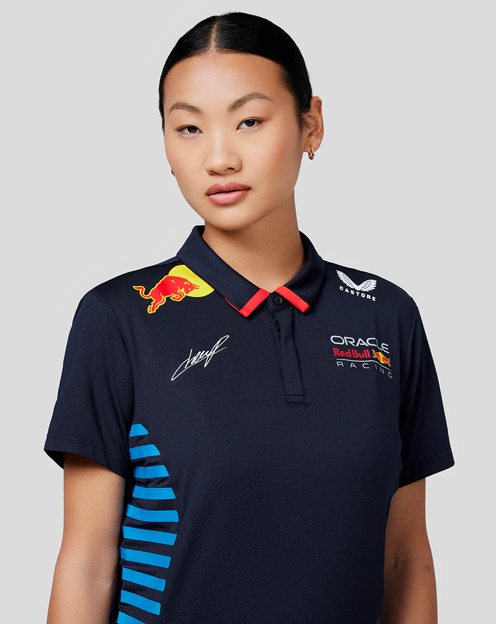 Oracle Red Bull Racing Women's Official Teamline Sergio Checo Perez Short Sleeve Polo Shirt - Night Sky