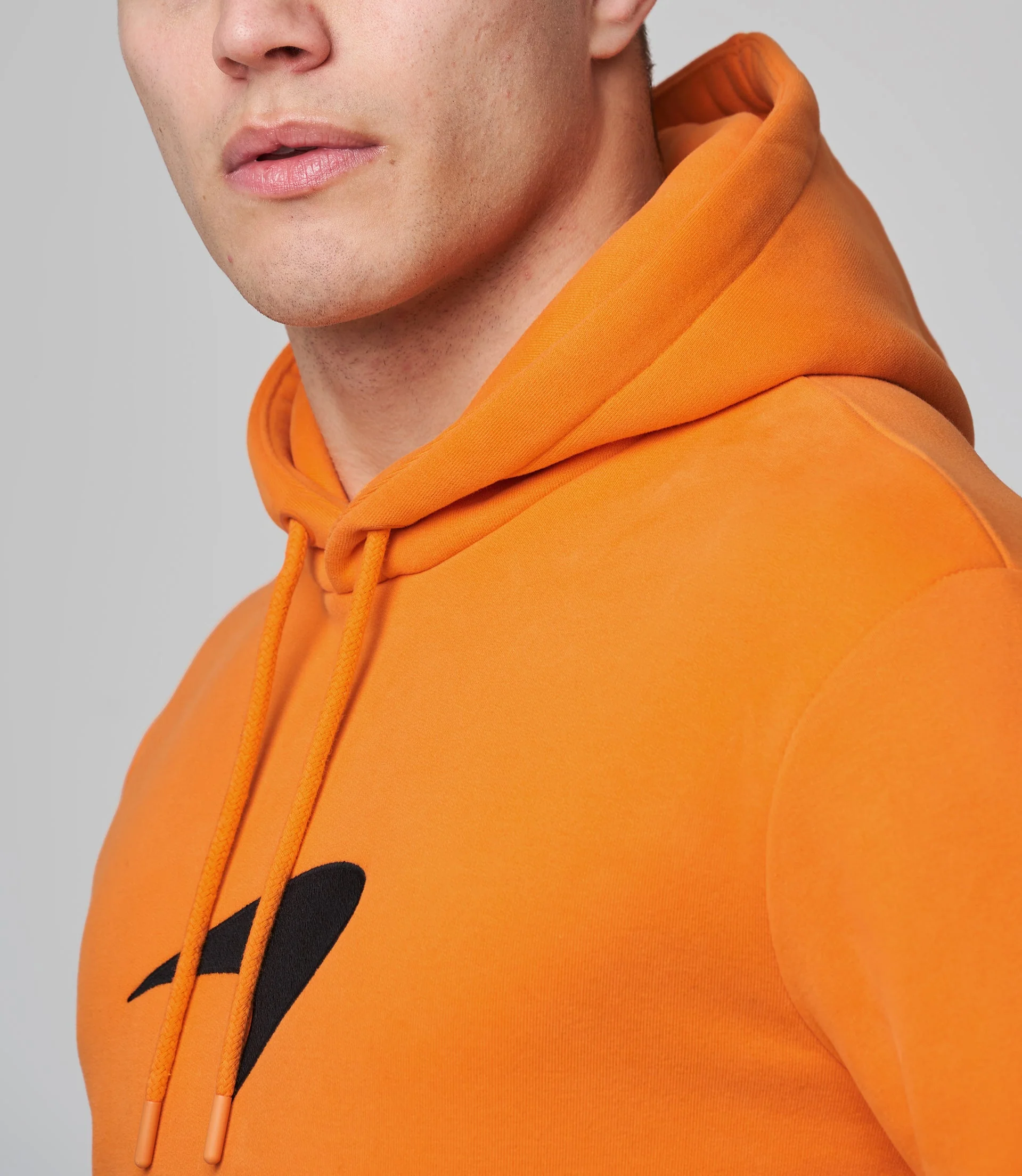 MENS TEAM CORE ESSENTIALS LOGO HOODIE - PAPAYA