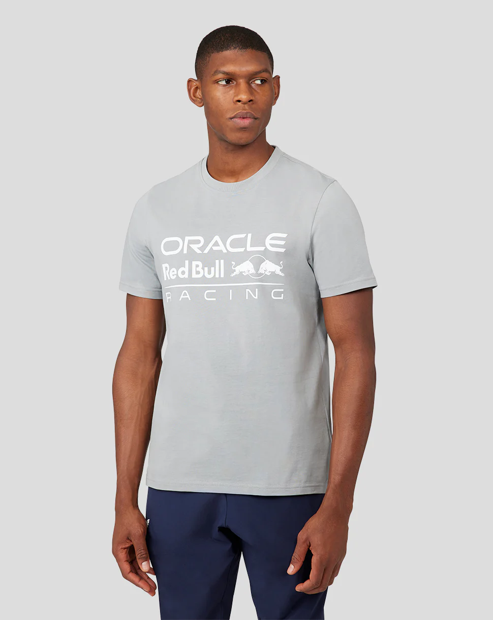 Oracle Red Bull Racing Unisex Large Front Logo T-Shirt - Grey