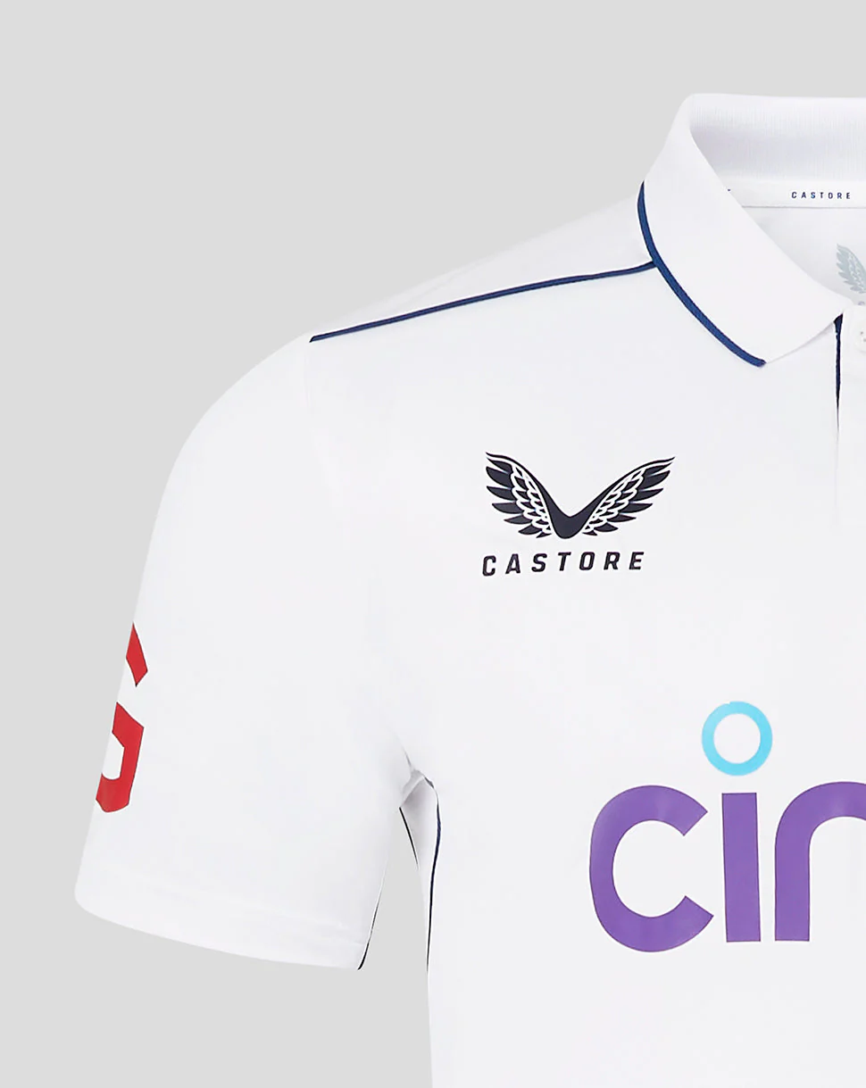 England Cricket 2024 Men's Test Short Sleeve Shirt