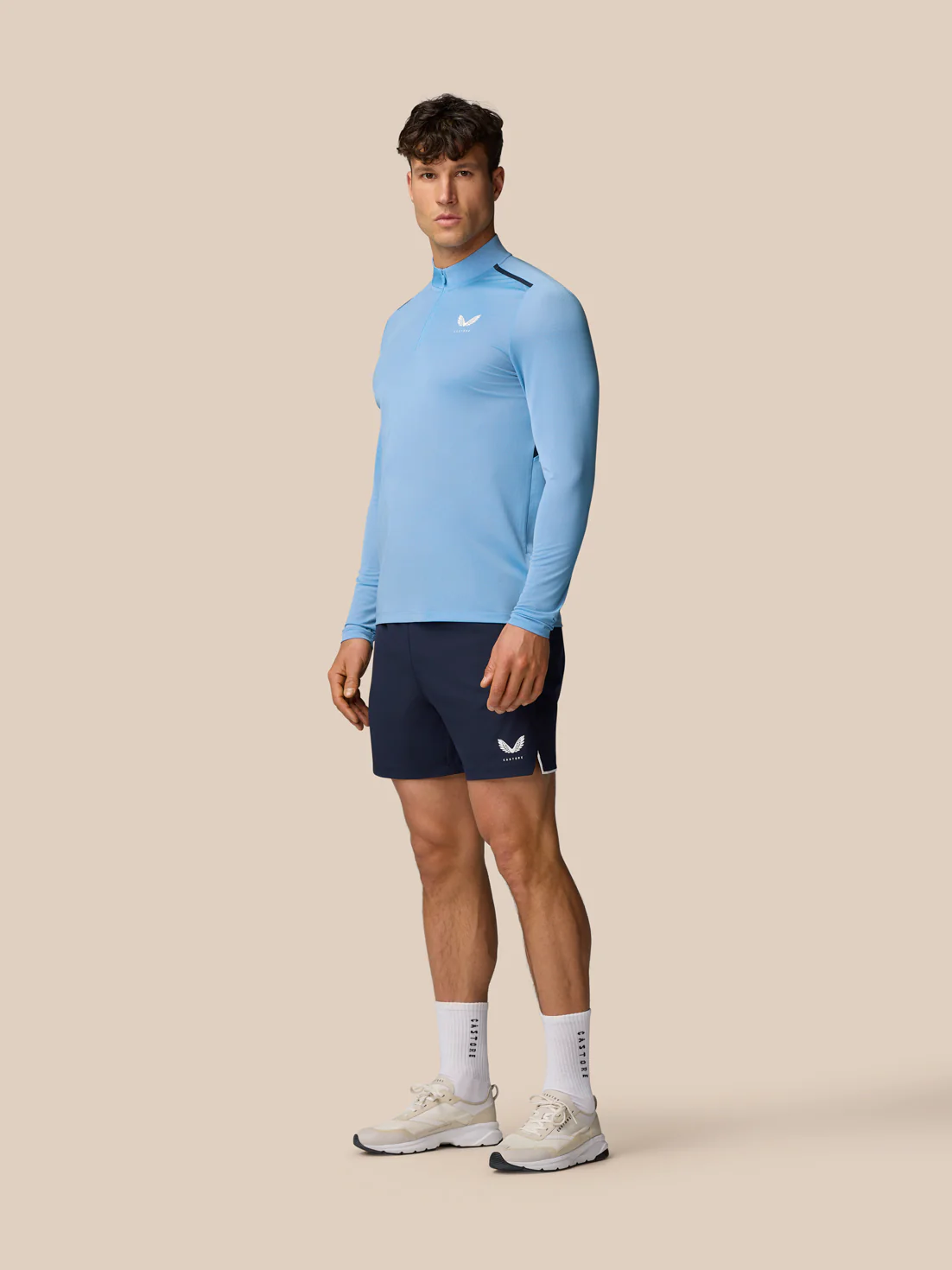 Apex Training 1/4 Zip Top - Sky Blue