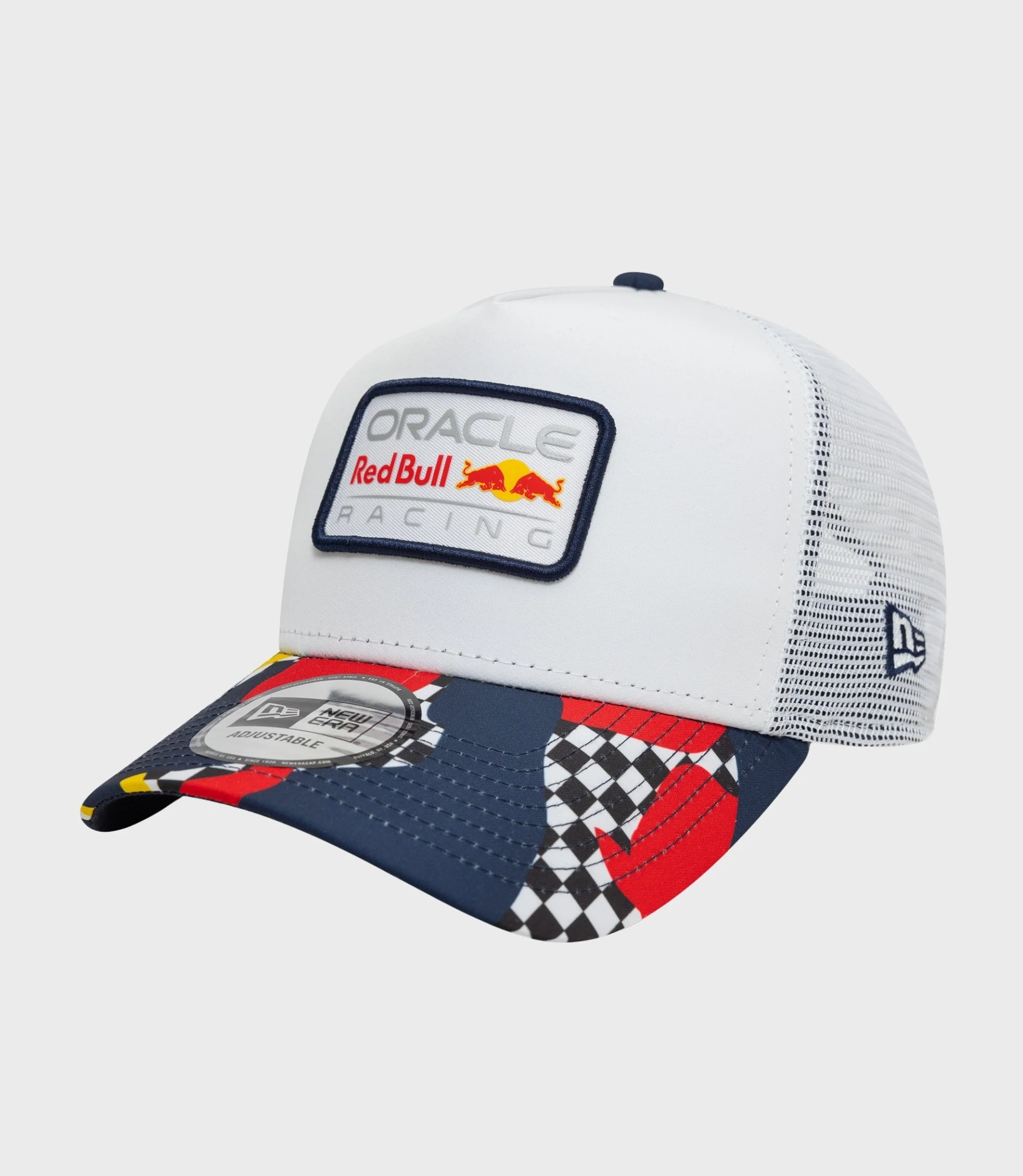 New Era x Oracle Red Bull Racing Abstract E-Frame Trucker Cap - White