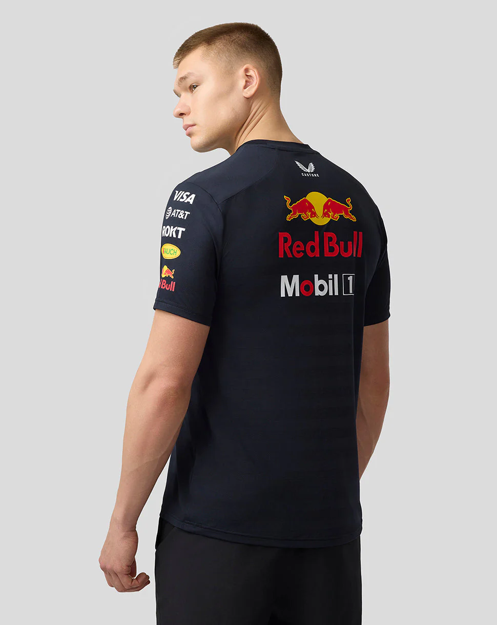 Oracle Red Bull Racing Mens Teamline Set Up T-Shirt + New Era x Oracle Red Bull Racing Retro 9Twenty® Cap Bundle  [Worth £100]