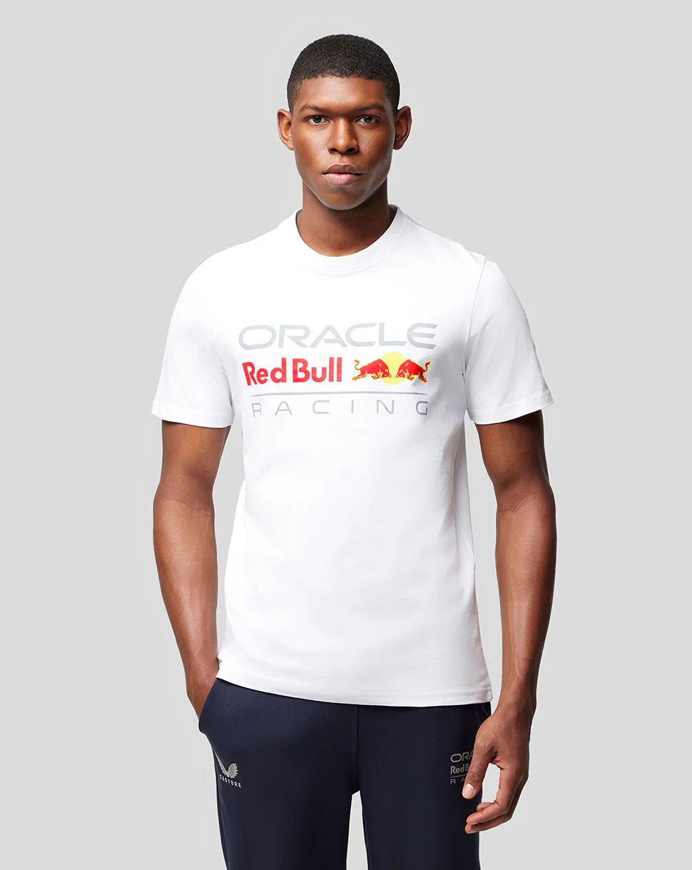 Oracle Red Bull Racing Unisex Large Front Logo T-Shirt - White