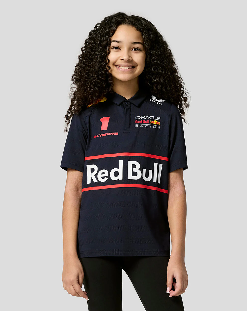Oracle Red Bull Racing Junior Teamline Max Verstappen Short Sleeve Polo Shirt - Night Sky