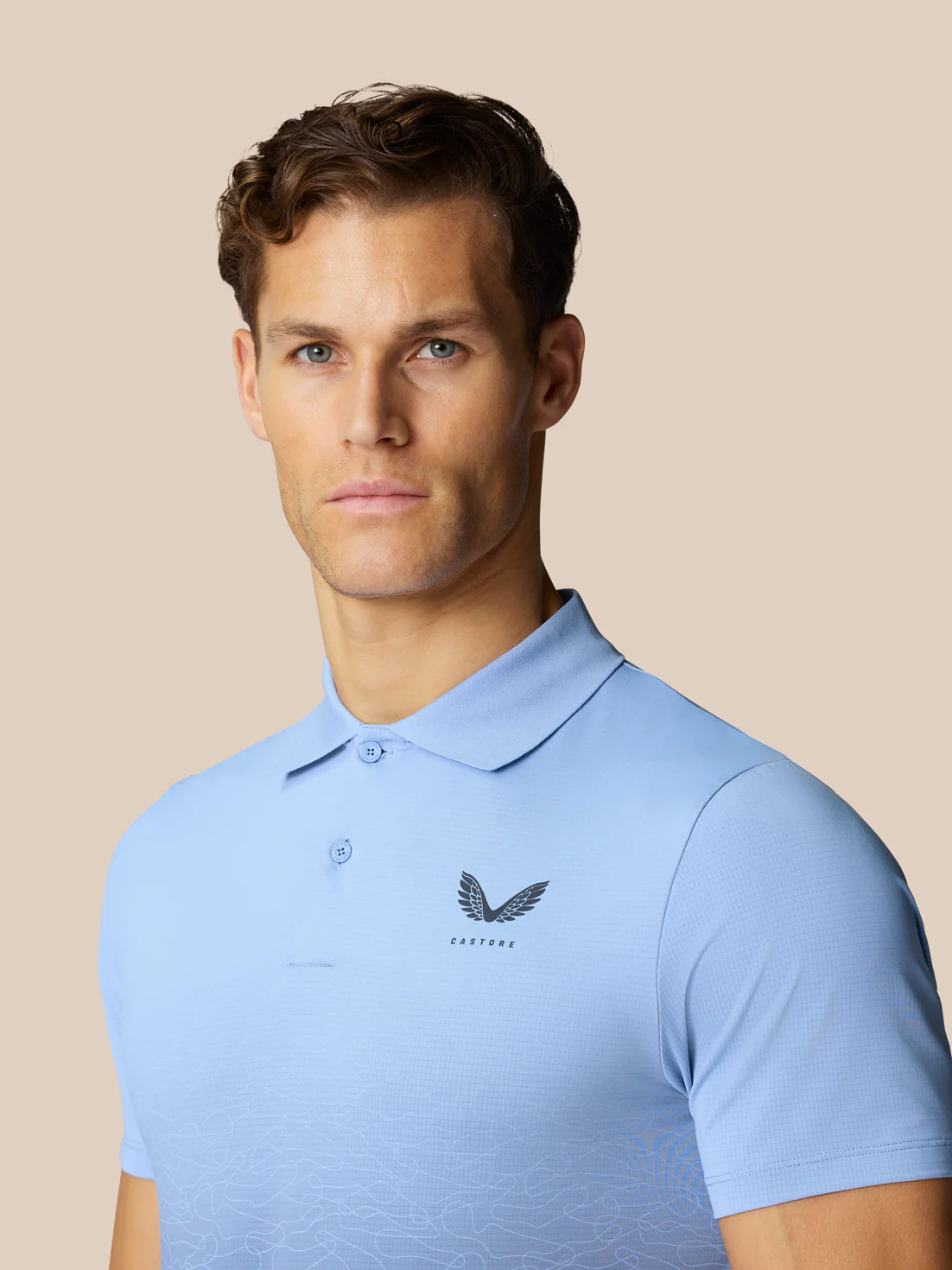 Club Graphic Polo - Sky Blue
