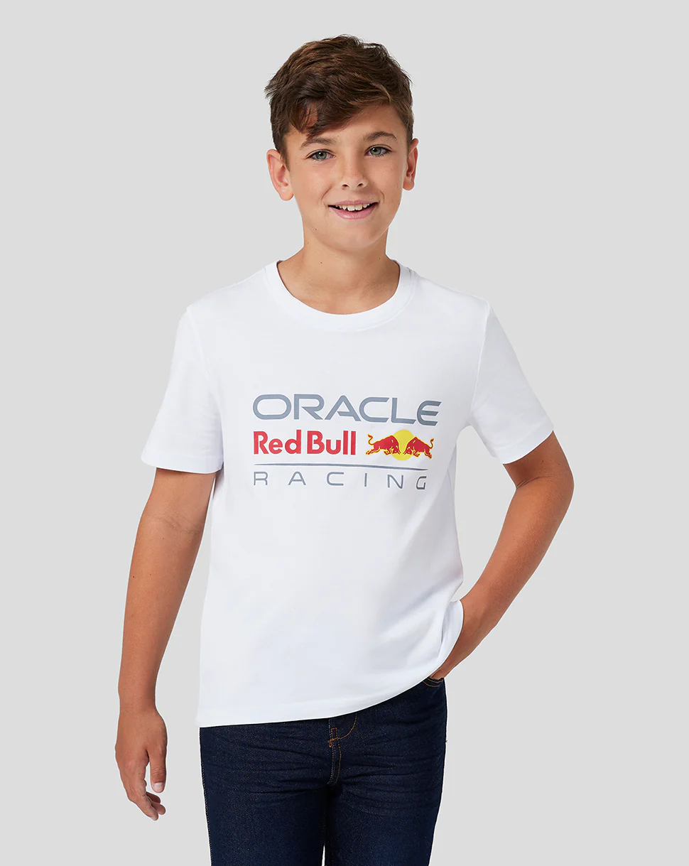 Oracle Red Bull Racing Junior Large Front Logo T-Shirt - White