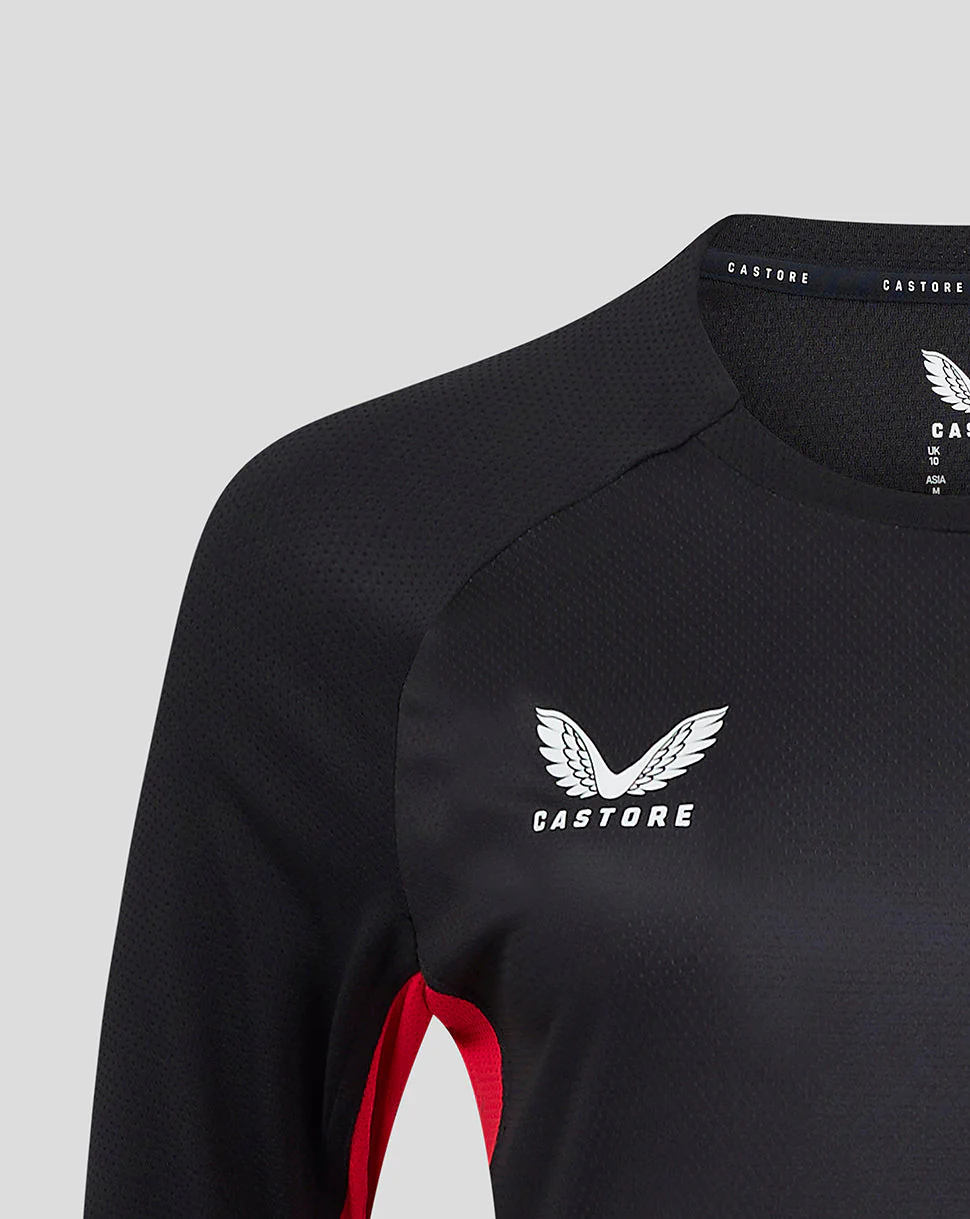 Saracens Women's 24/25 Matchday Long Sleeve Tee - Black/Red