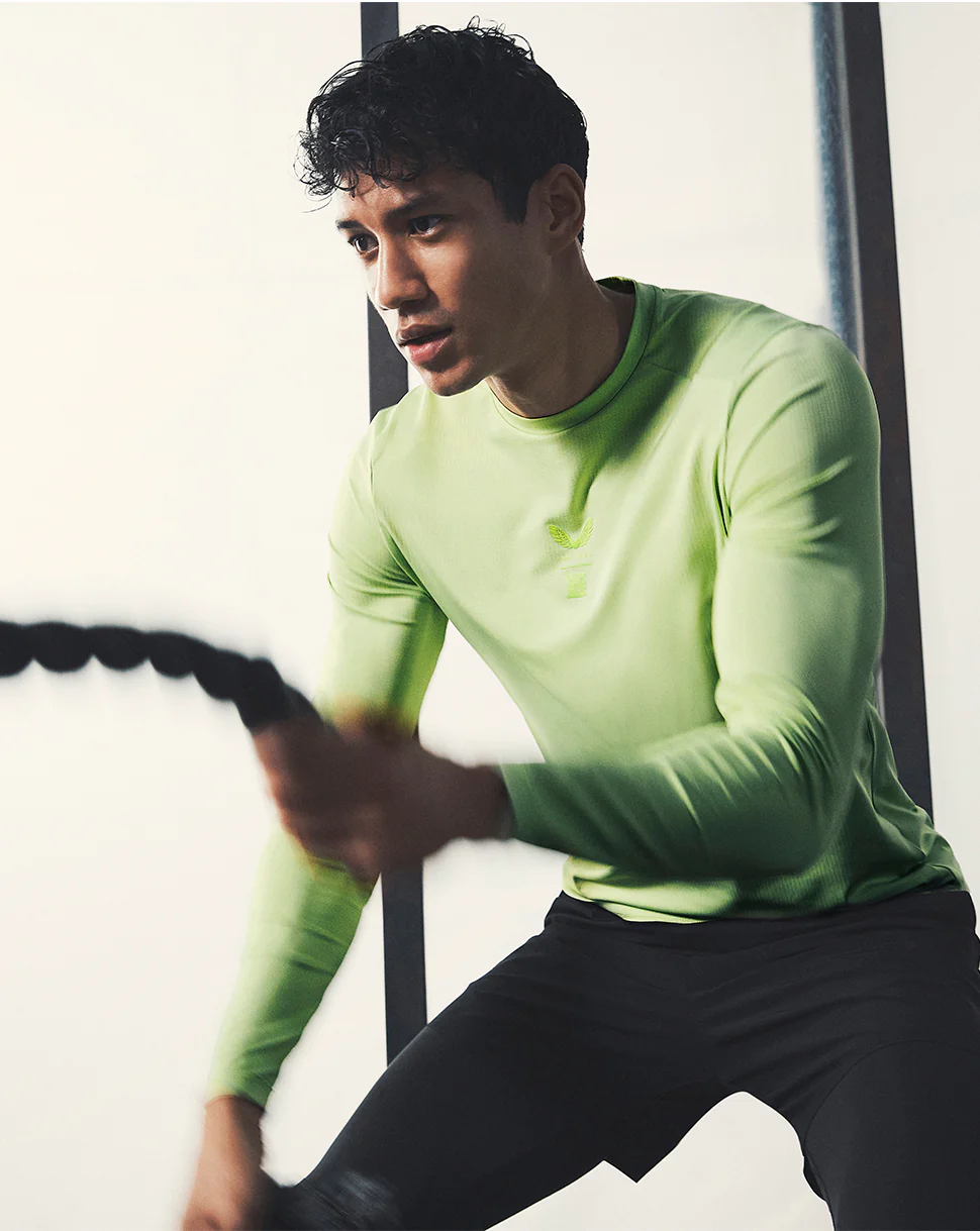 Men’s Reiss Long Sleeve Performance T-Shirt - Iced Citrus