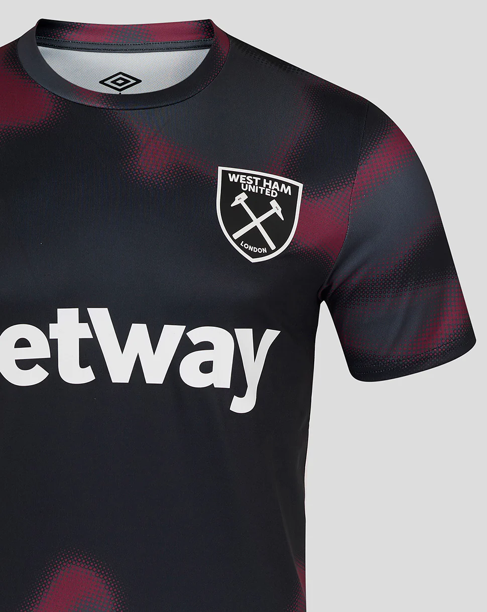 West Ham 24/25 Men's Warm Up Jersey - Black