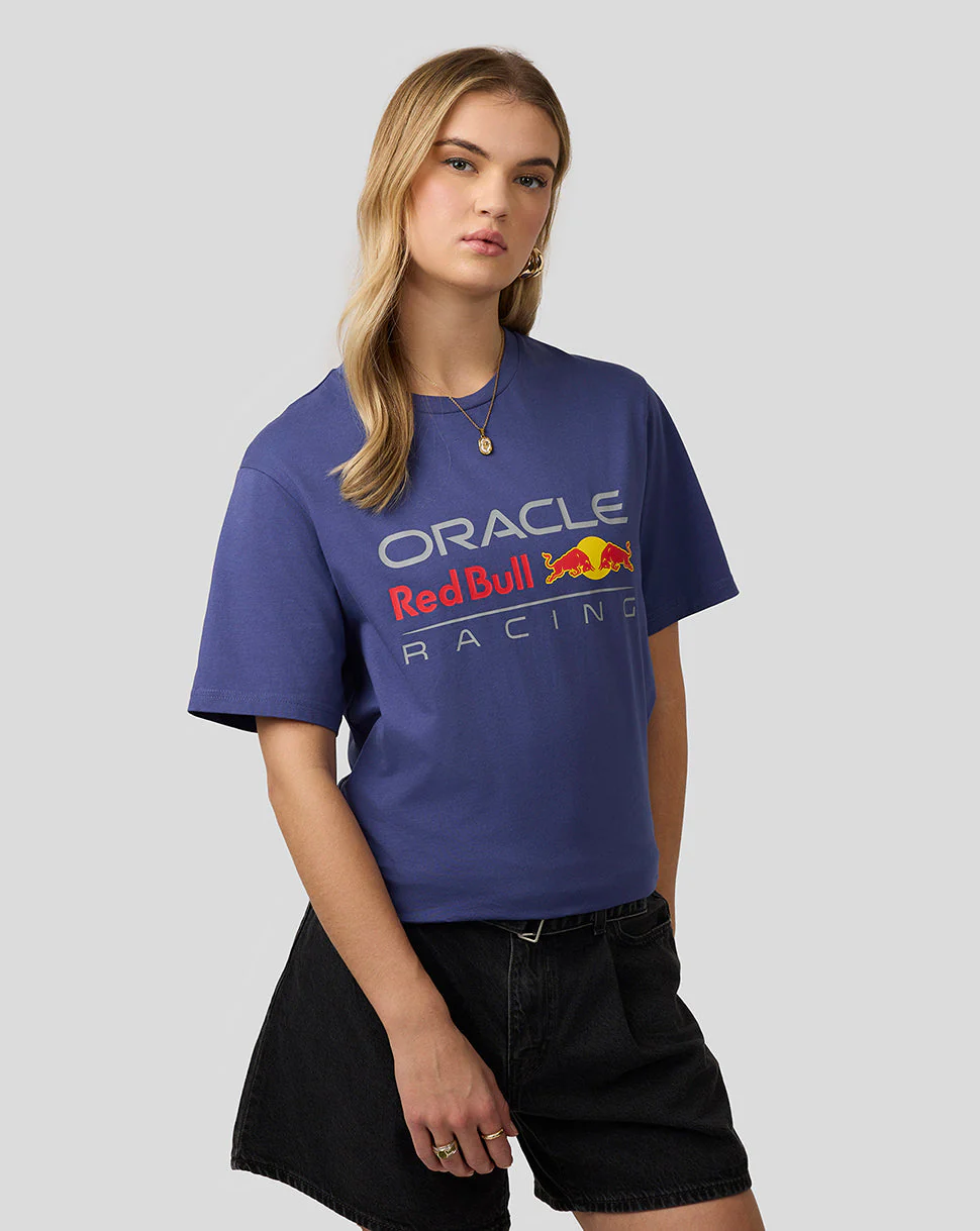 Oracle Red Bull Racing Unisex Large Front Logo T-Shirt - Skipper Blue