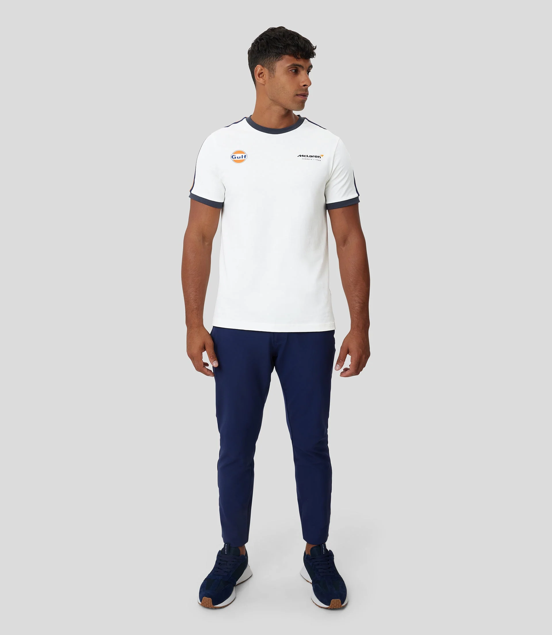 White McLaren Gulf Ringer Taper T-Shirt