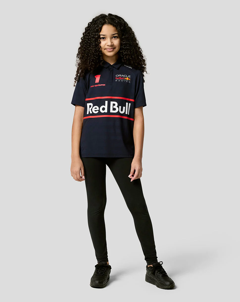 Oracle Red Bull Racing Junior Teamline Max Verstappen Short Sleeve Polo Shirt - Night Sky