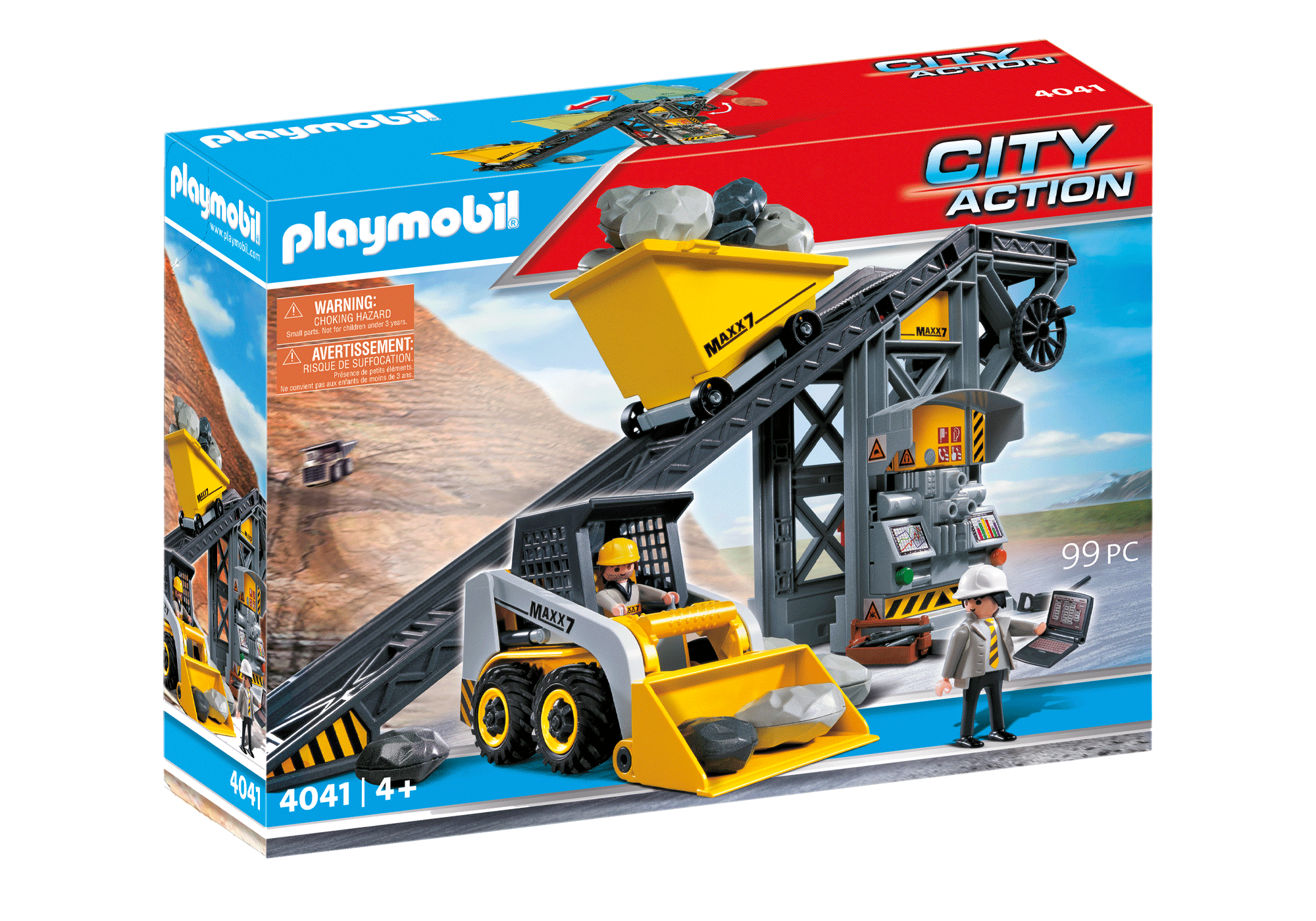 Conveyor Belt with Mini Excavator