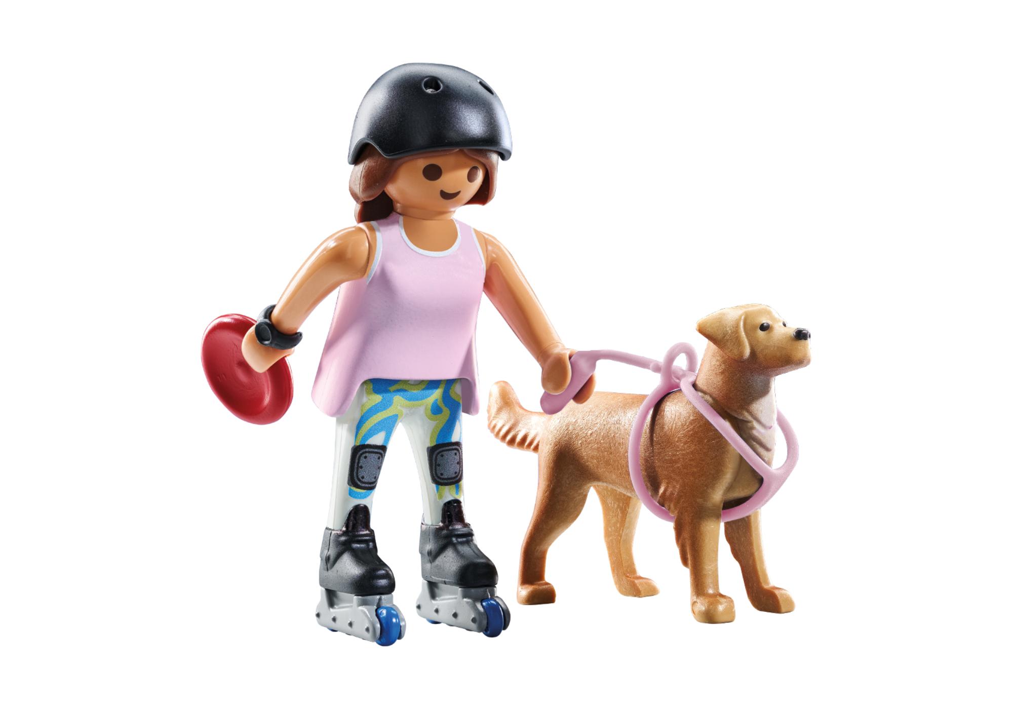 Skater with Retriever