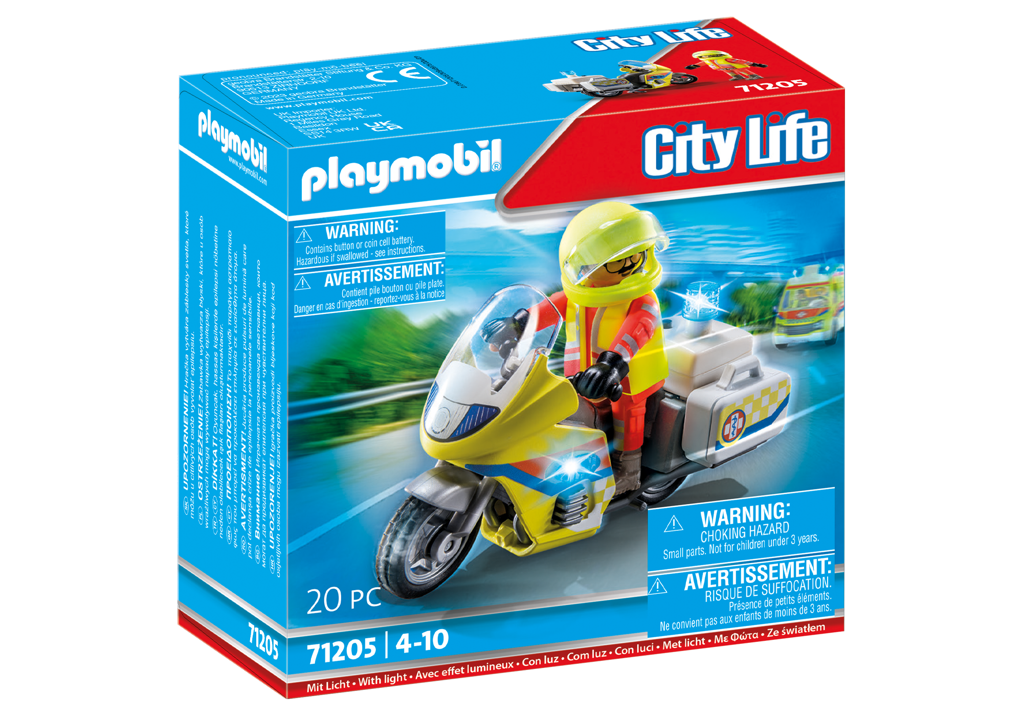 Rescue Motorcycle with Flashing Light