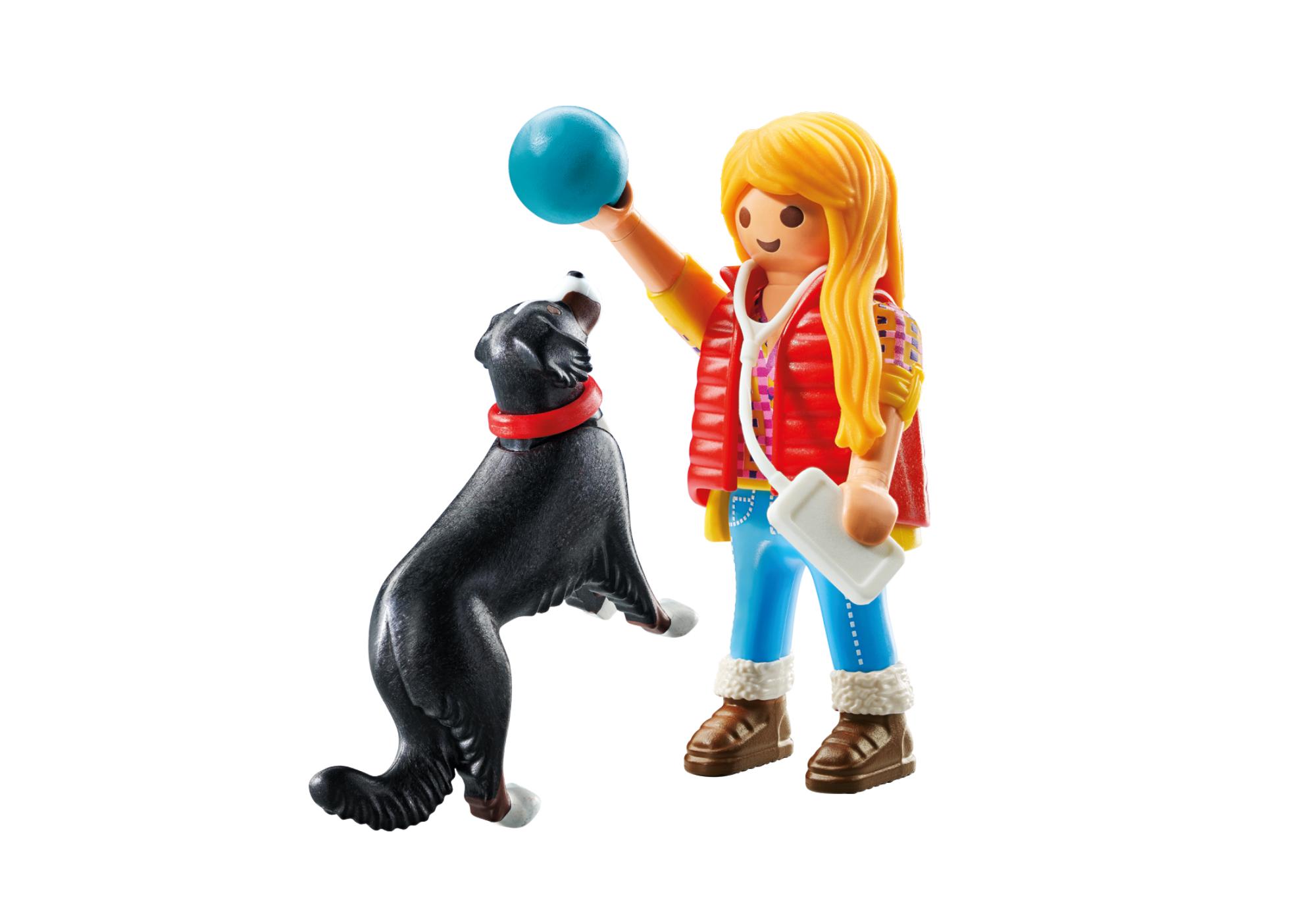 Woman with Mountain Dog