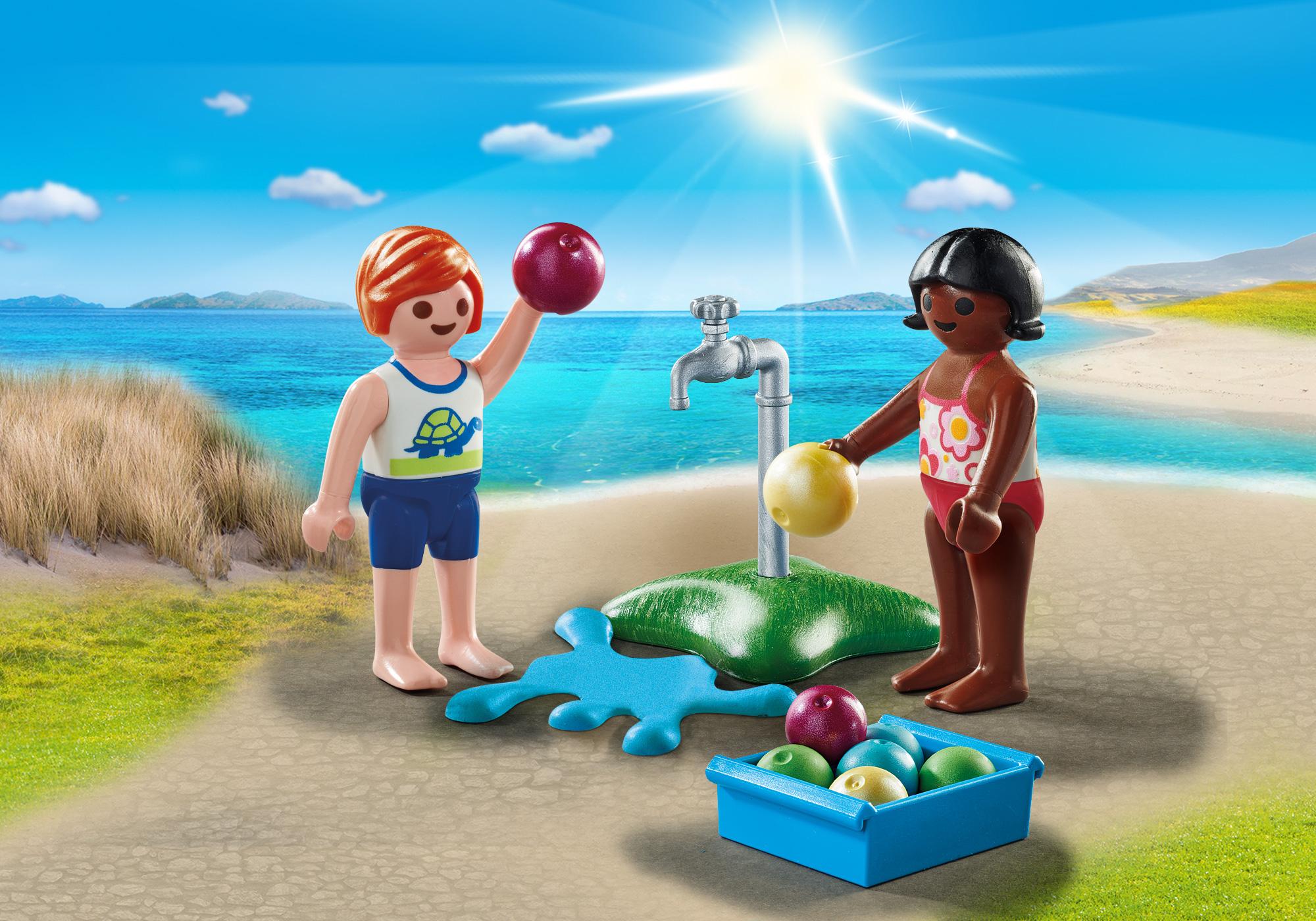 Children with Water Balloons